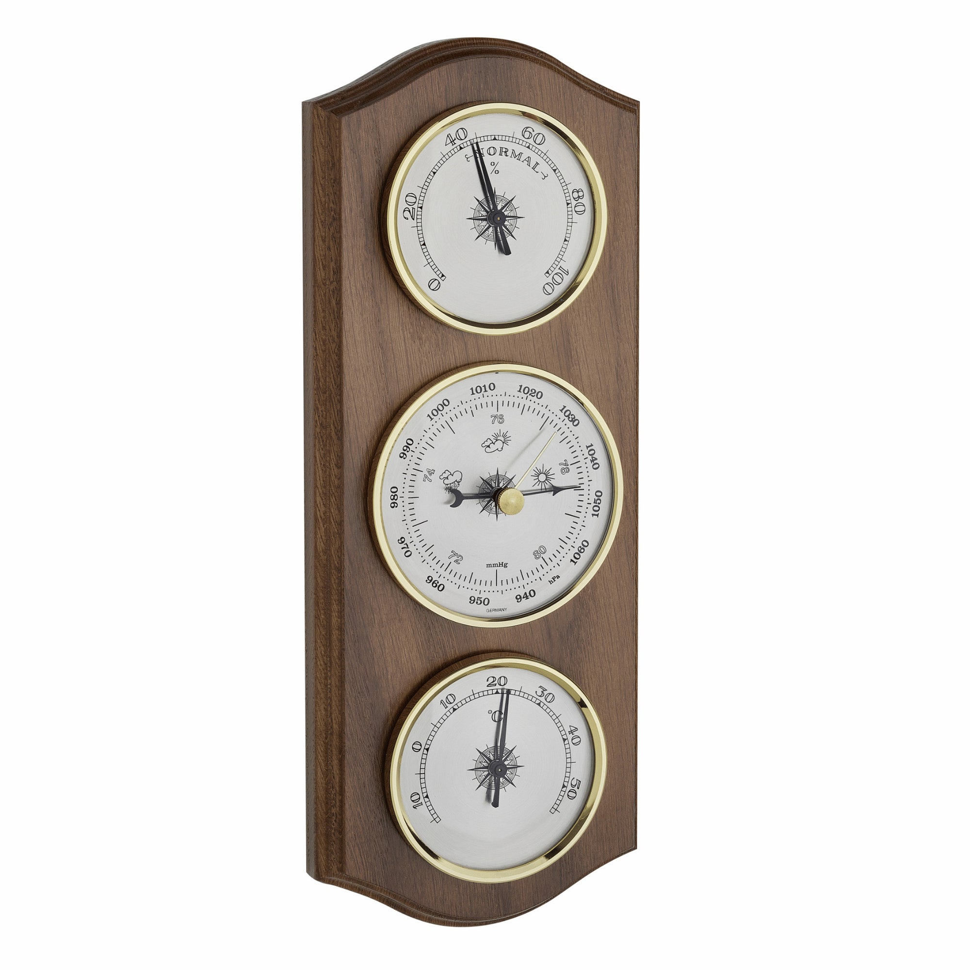 TFA Germany STACY Wooden Weather Station, 28cm - Clocks Central