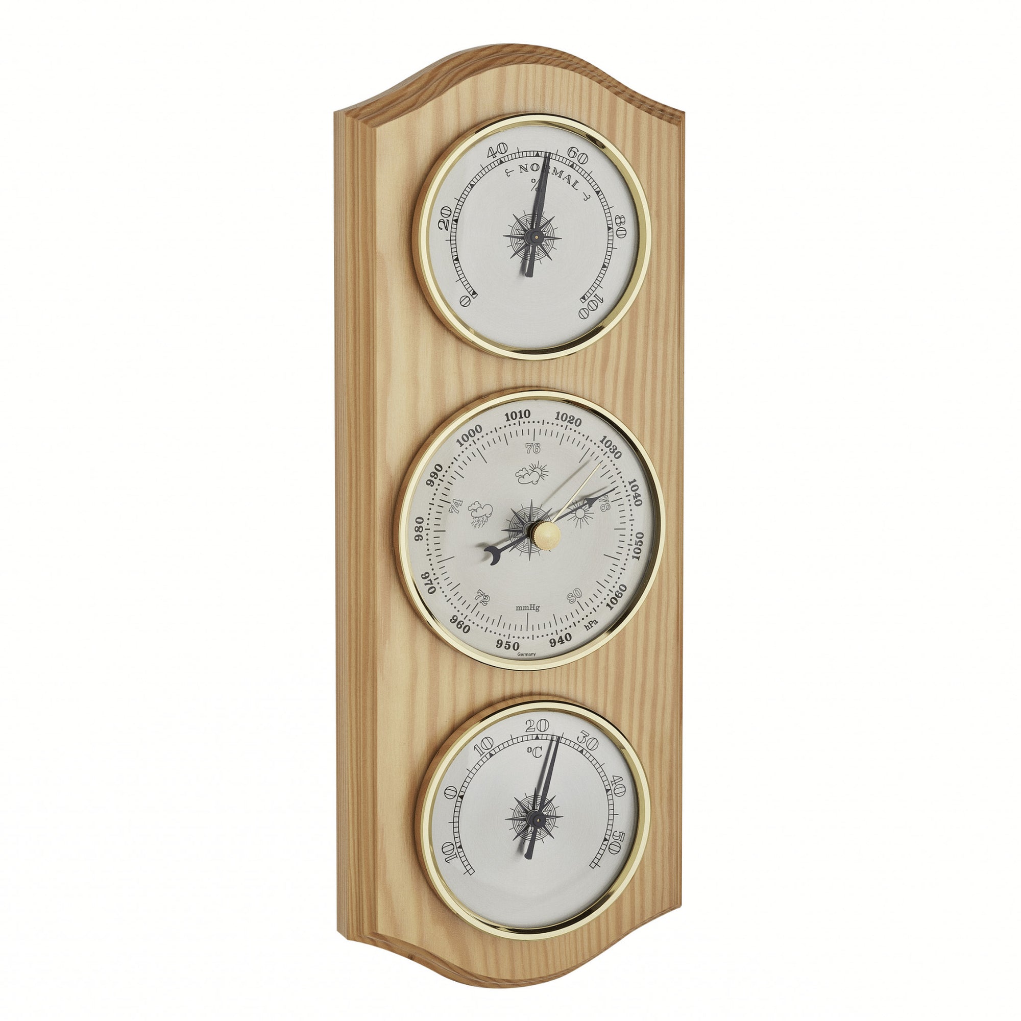 TFA Germany STACY Wooden Weather Station, 28cm - Clocks Central