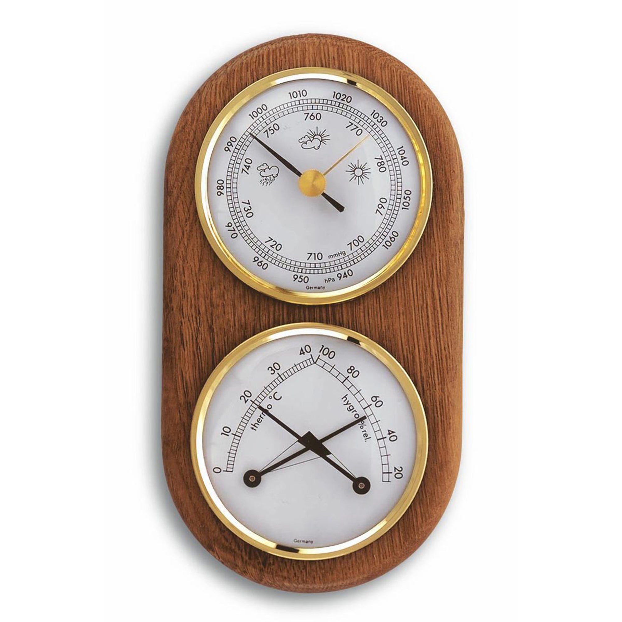 TFA Germany SARA Oak Weather Station, 17cm - Clocks Central