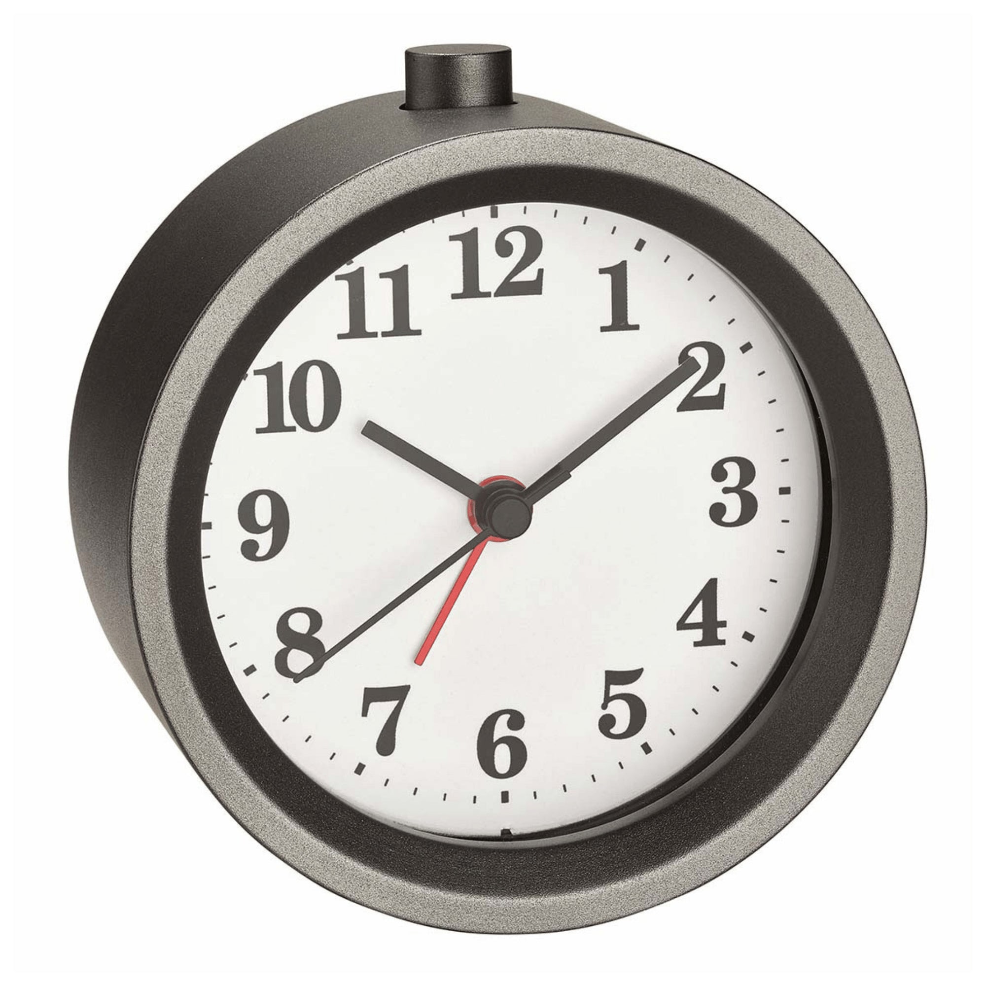 TFA Germany JONI Round Metal Alarm Clock, 10cm - Clocks Central