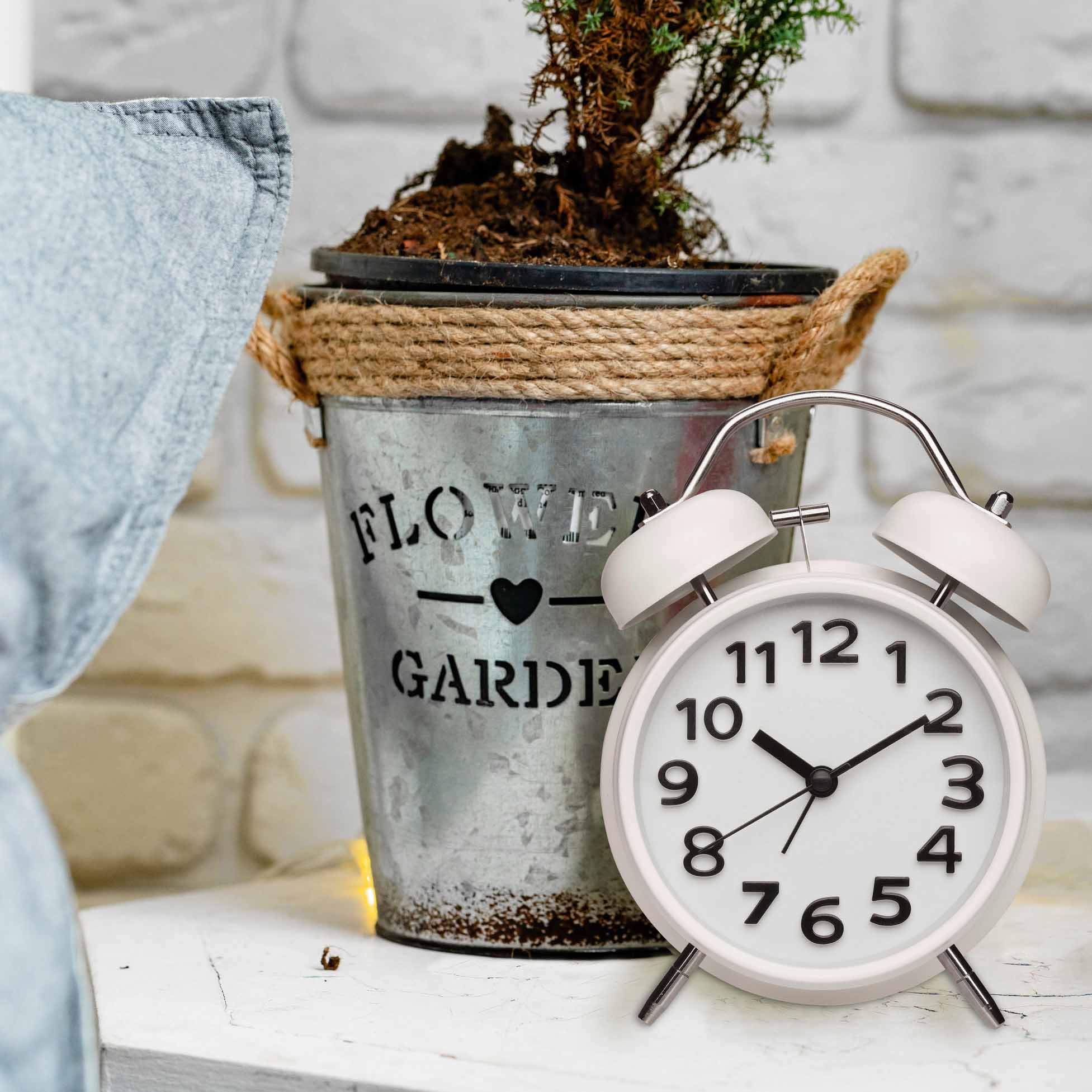 TFA Germany TATE Metal Bell Alarm Clock, 12cm