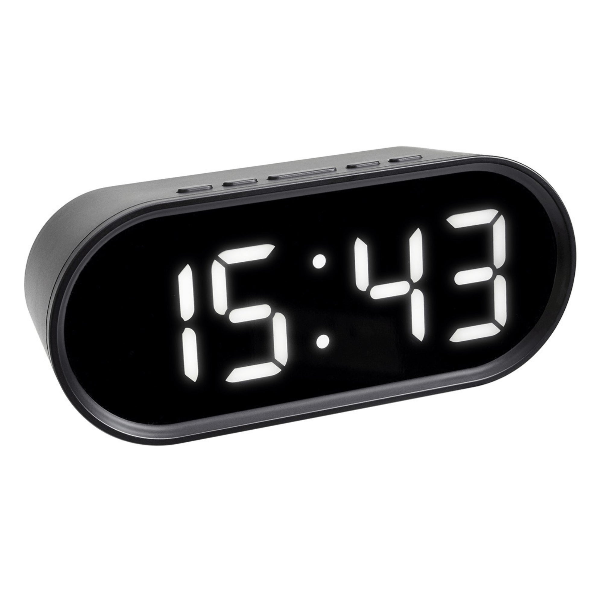TFA Germany Large LED Digital Alarm Clock with Thermometer, 15cm - Clocks Central