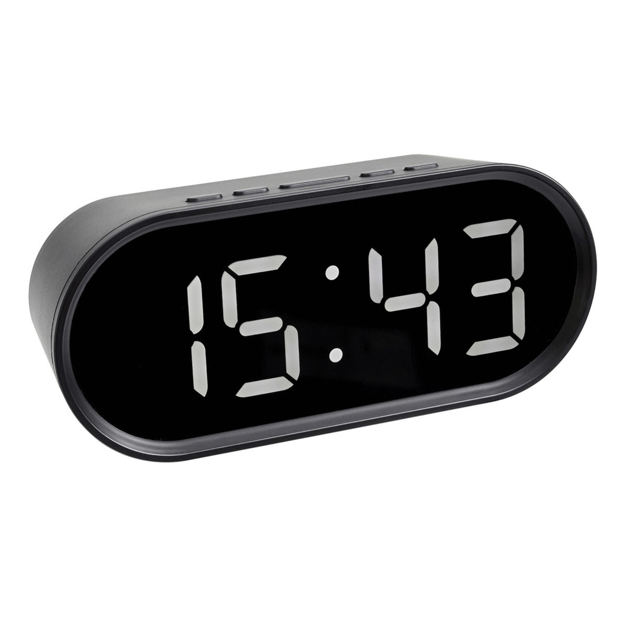 TFA Germany Large LED Digital Alarm Clock with Thermometer, 15cm - Clocks Central