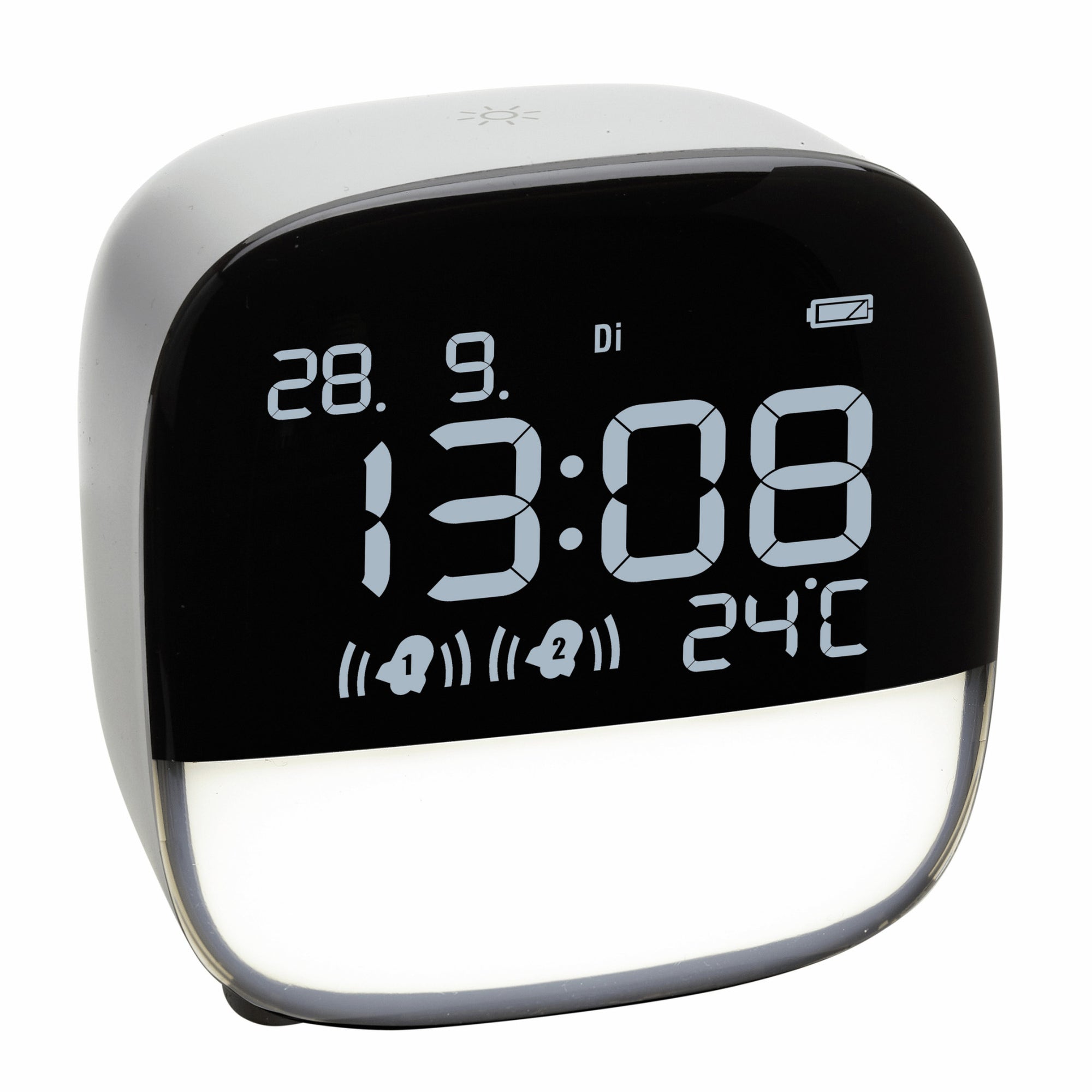 TFA Germany Digital Alarm Clock & LED Night Light, 9cm - Clocks Central