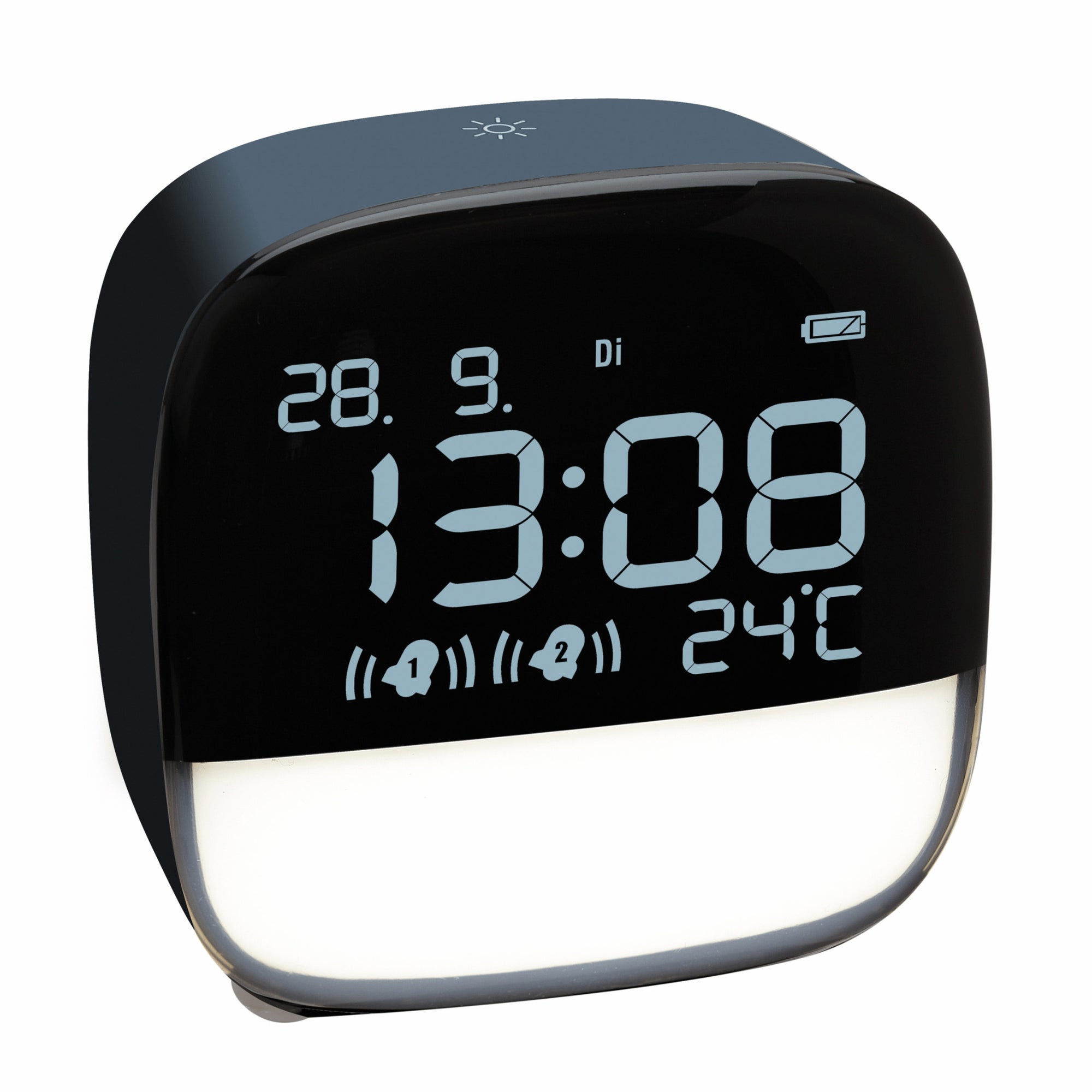 TFA Germany Digital Alarm Clock & LED Night Light, 9cm - Clocks Central