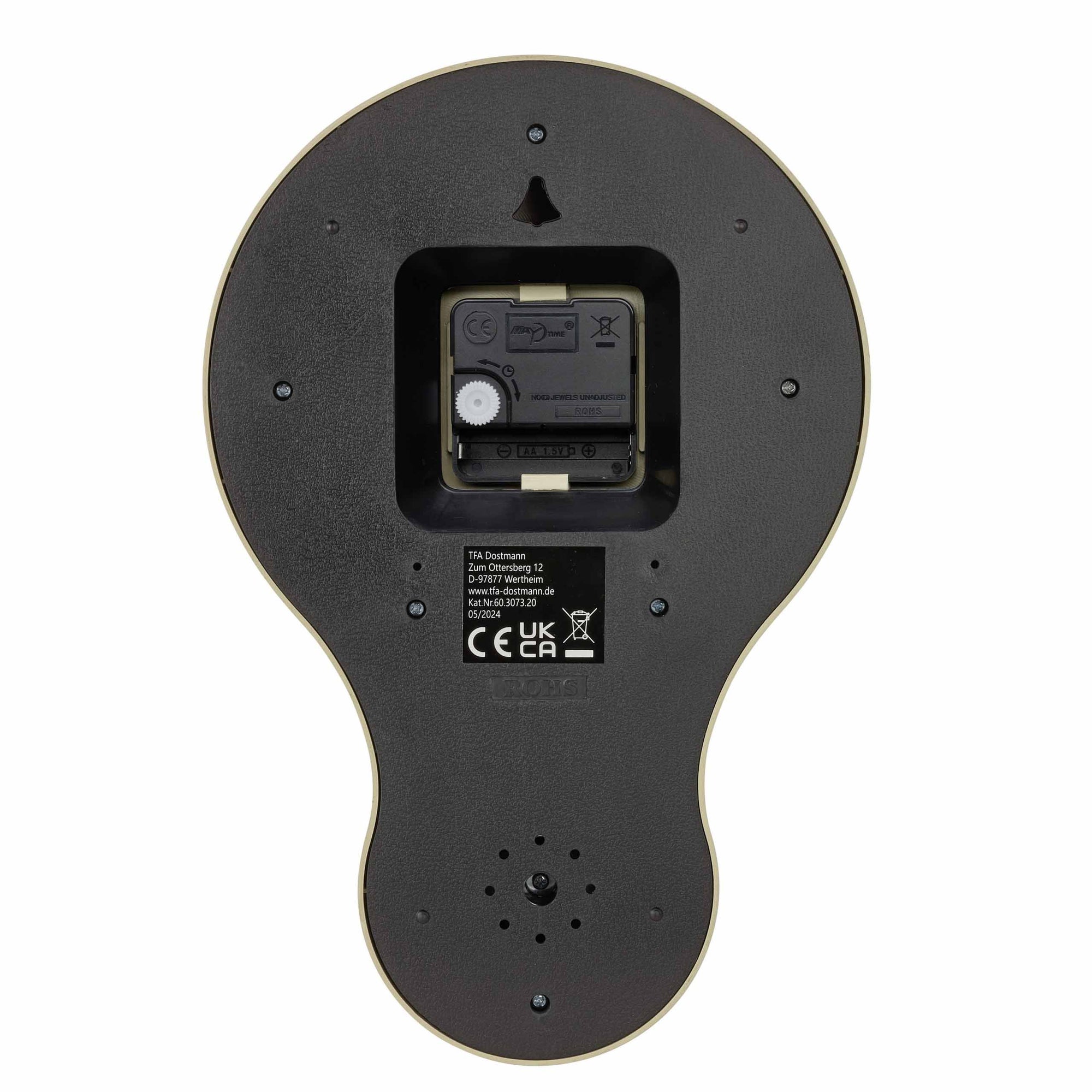 TFA Germany NANCY Retro Kitchen Wall Clock with Timer, 20cm