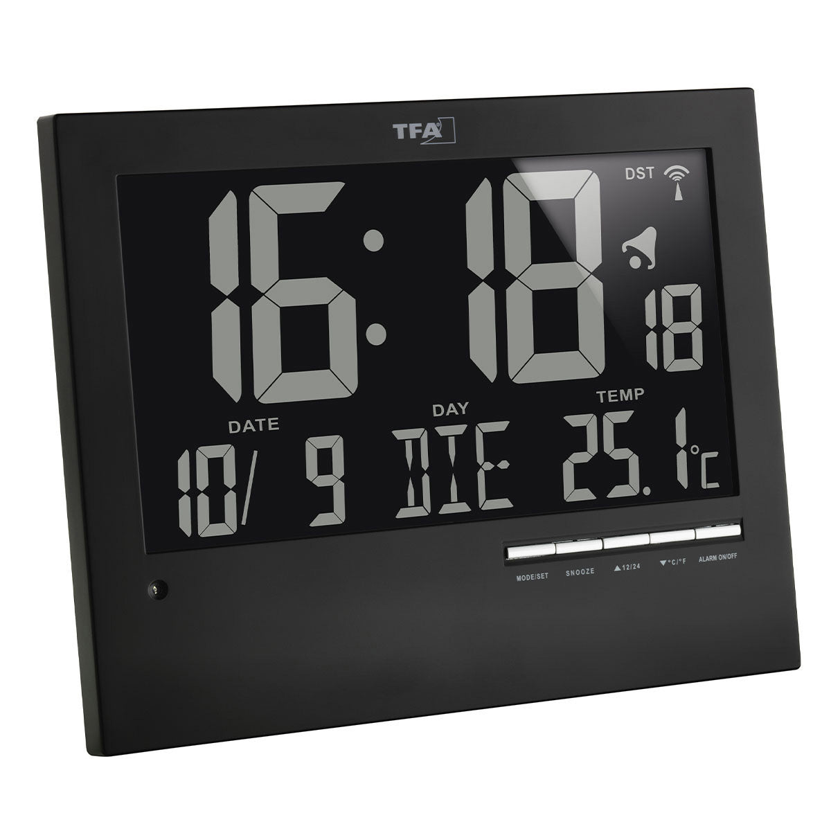 TFA Germany STAN Digital Alarm Clock with Automatic Backlight, 23cm