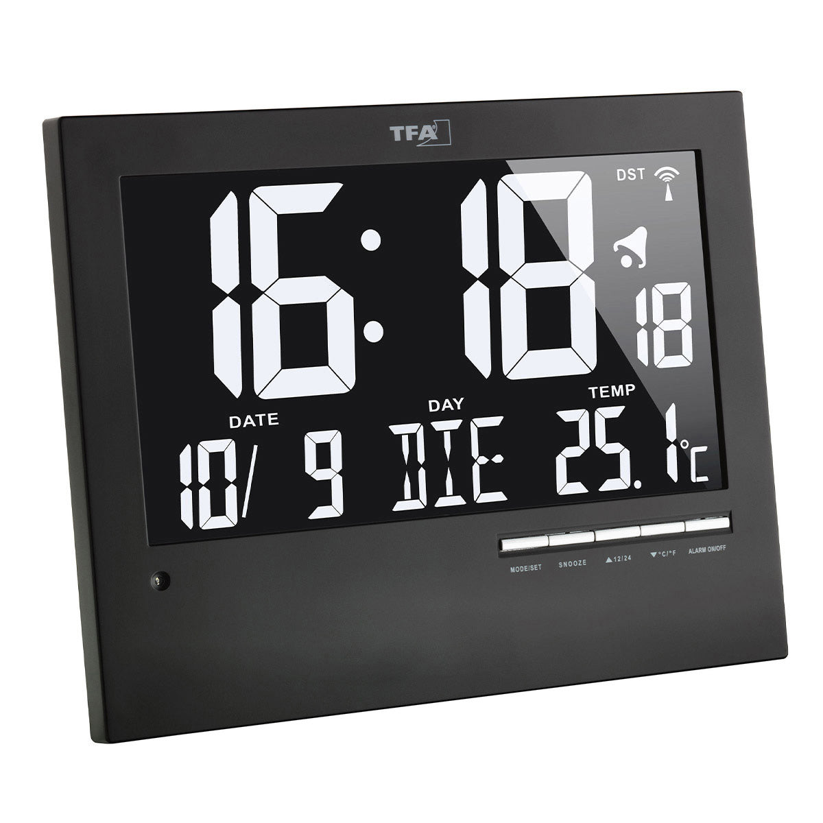 TFA Germany STAN Digital Alarm Clock with Automatic Backlight, 23cm