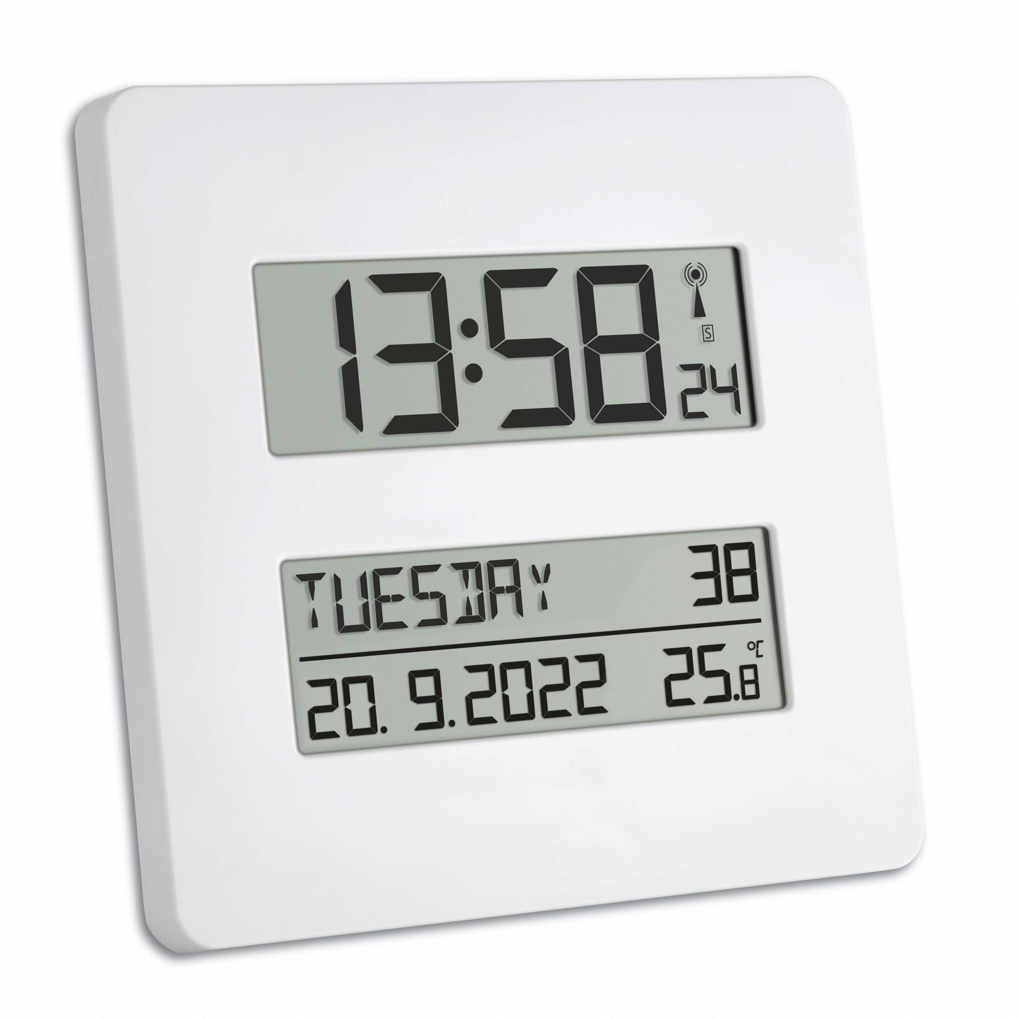TFA Germany TIMELINE Digital Alarm Clock with Temperature, 20cm