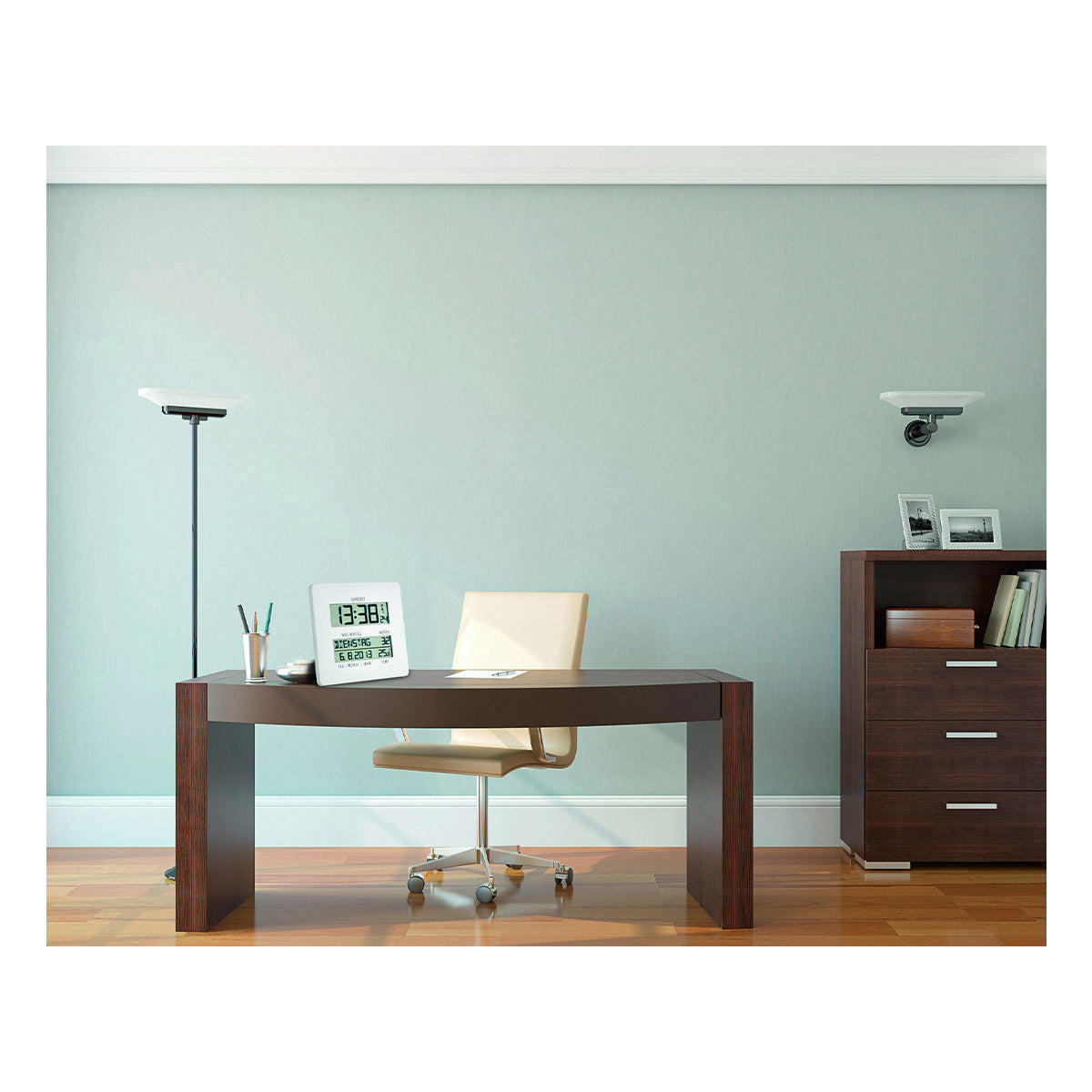 TFA Germany TIMELINE Digital Alarm Clock with Temperature, 20cm