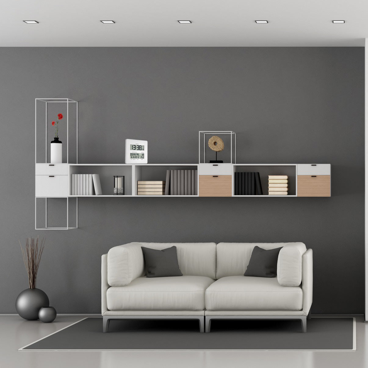 TFA Germany TIMELINE Digital Alarm Clock with Temperature, 20cm