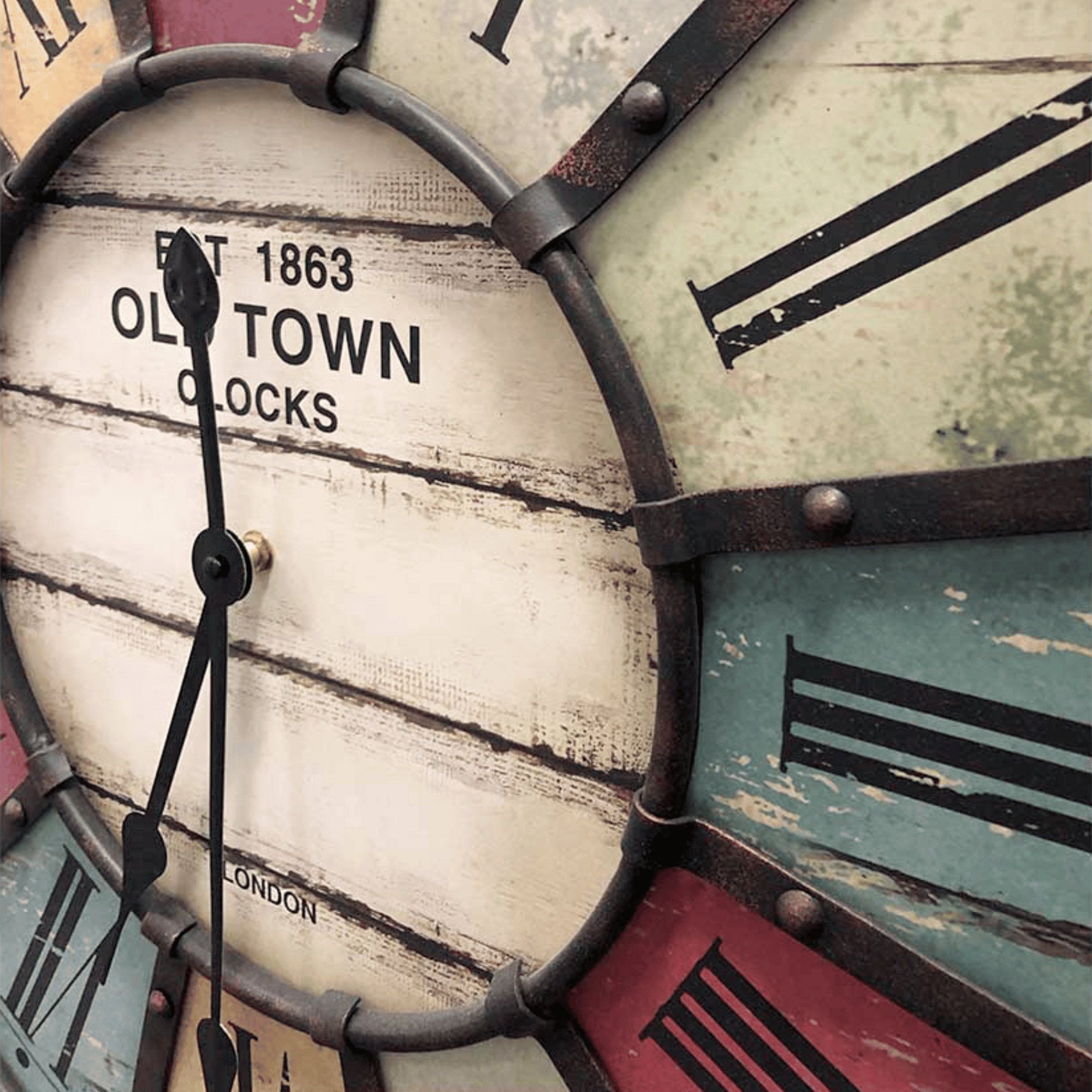 TFA Germany OLD TOWN XXL Vintage Wall Clock, 61cm - Clocks Central 