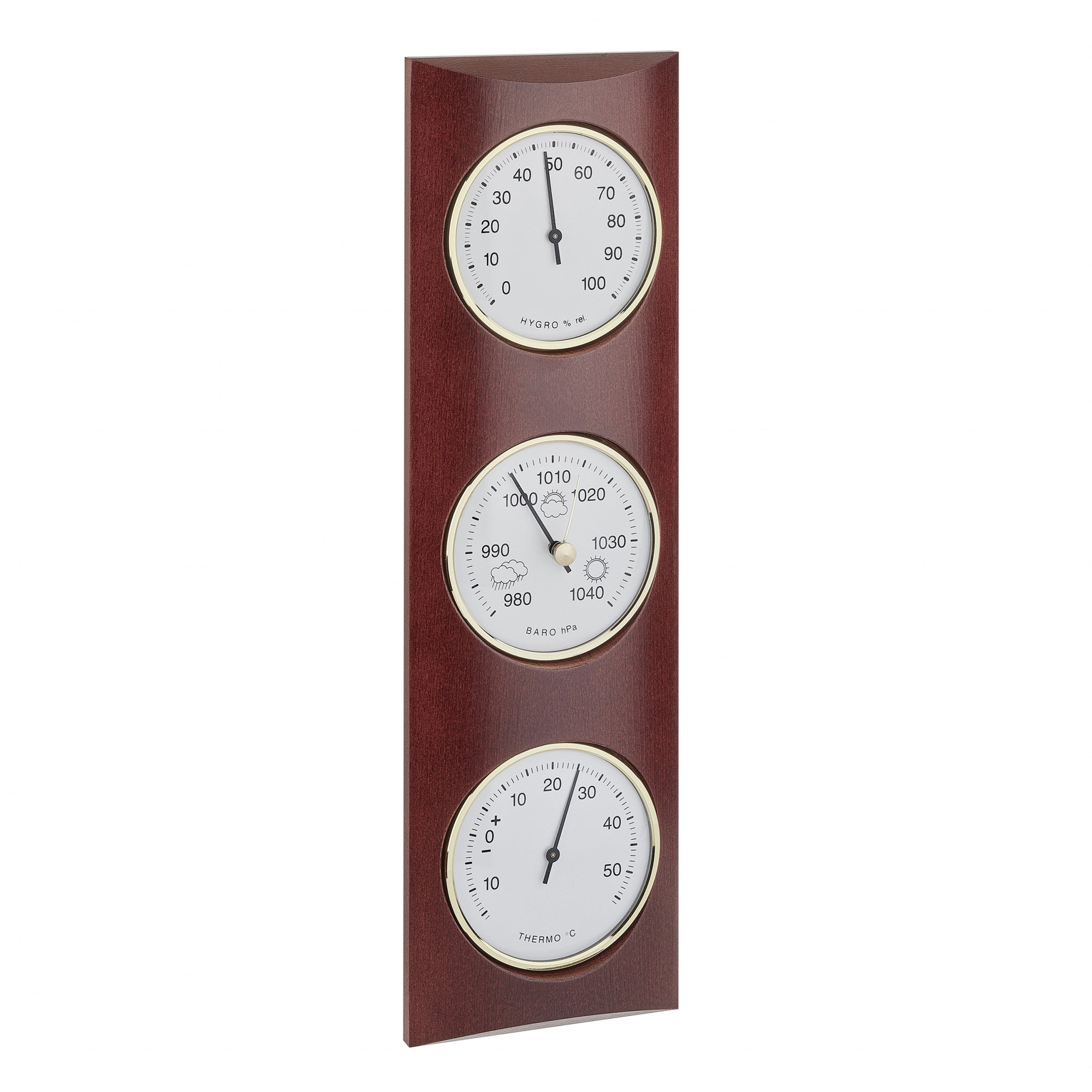 TFA Germany BORIS Wooden Weather Station, 35cm - Clocks Central 