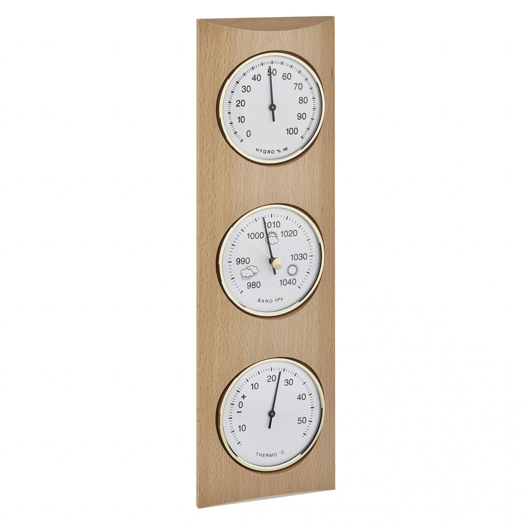 TFA Germany BORIS Wooden Weather Station, 35cm - Clocks Central 