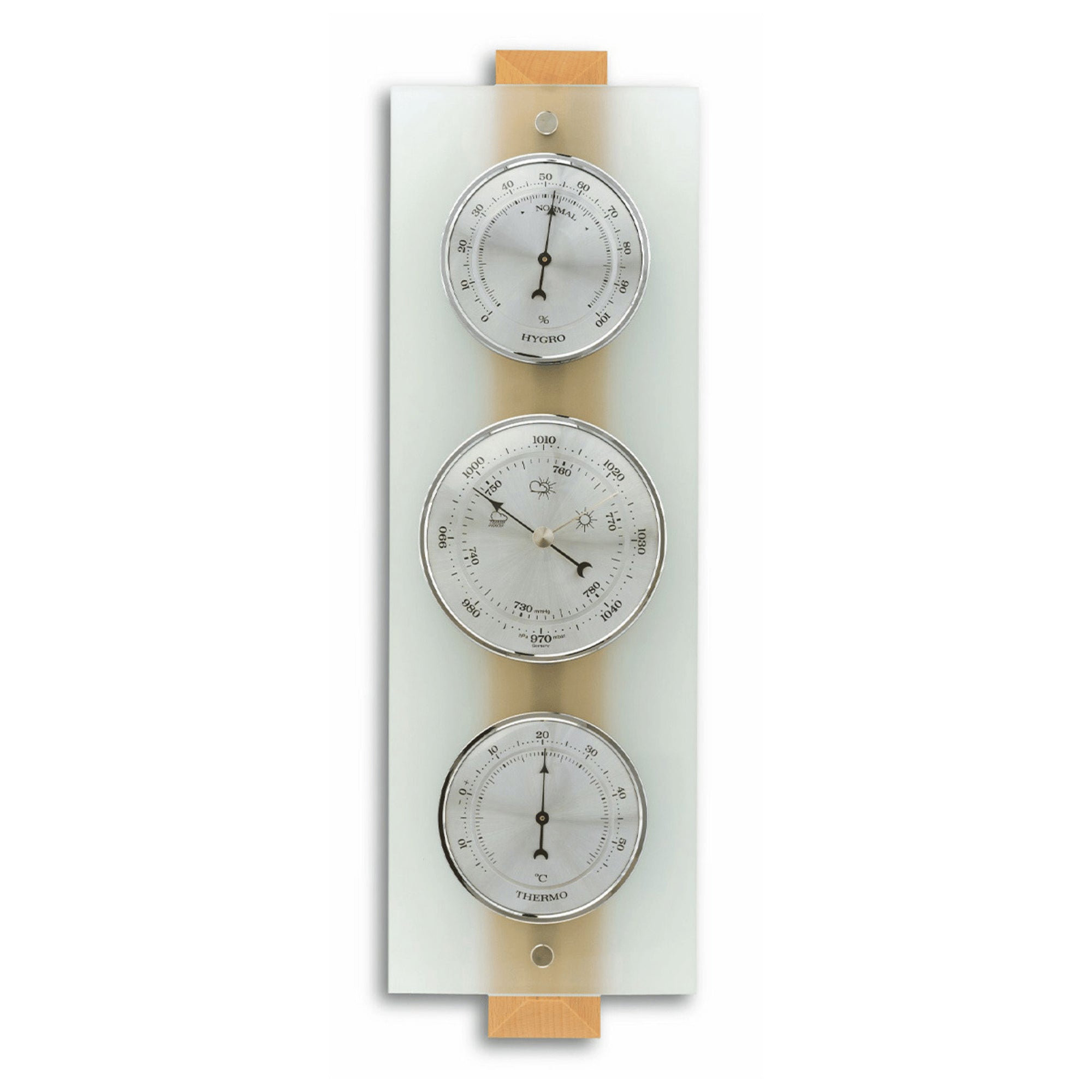 TFA Germany FRIDA Frosted Glass Weather Station, 39cm - Clocks Central 