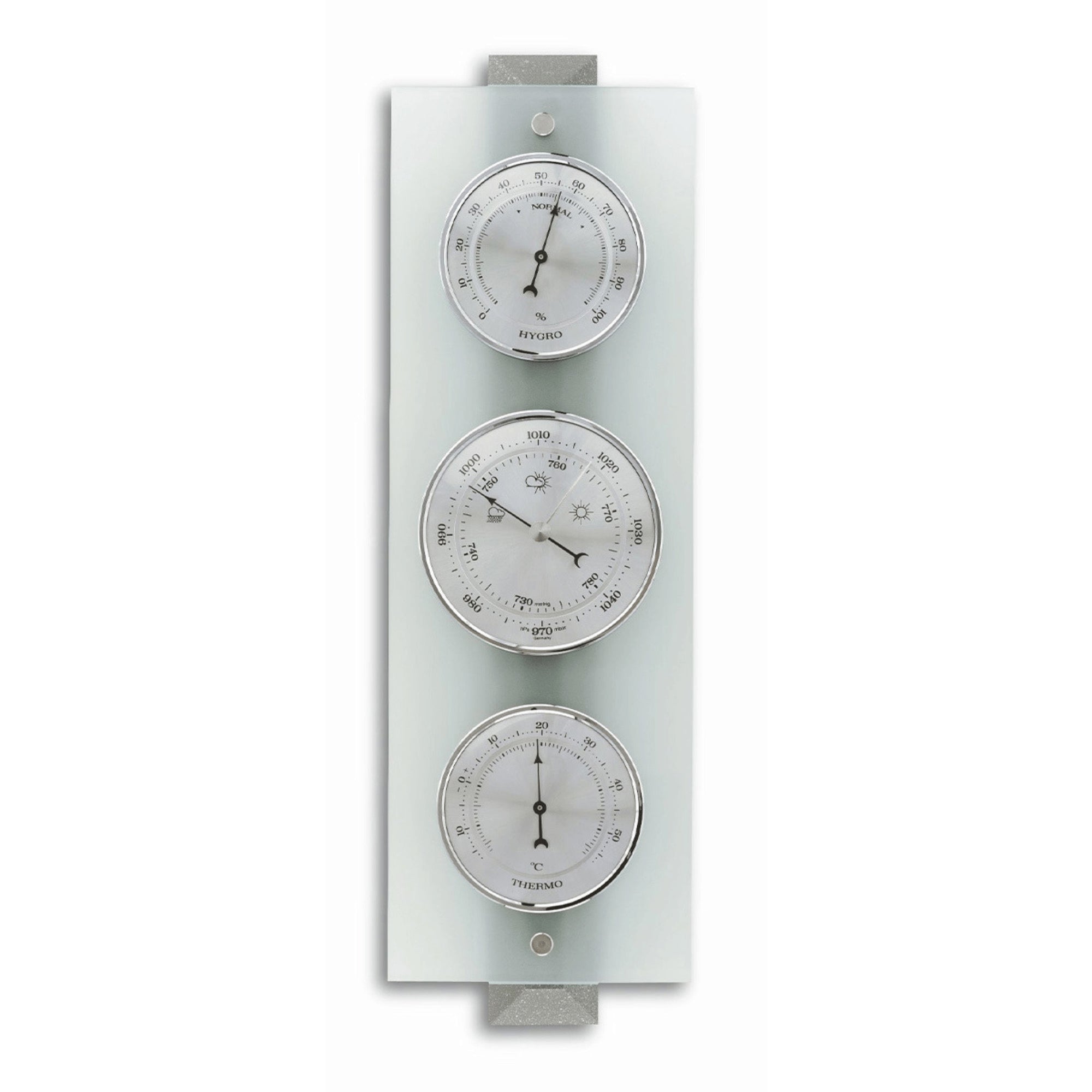 TFA Germany FRIDA Frosted Glass Weather Station, 39cm - Clocks Central 