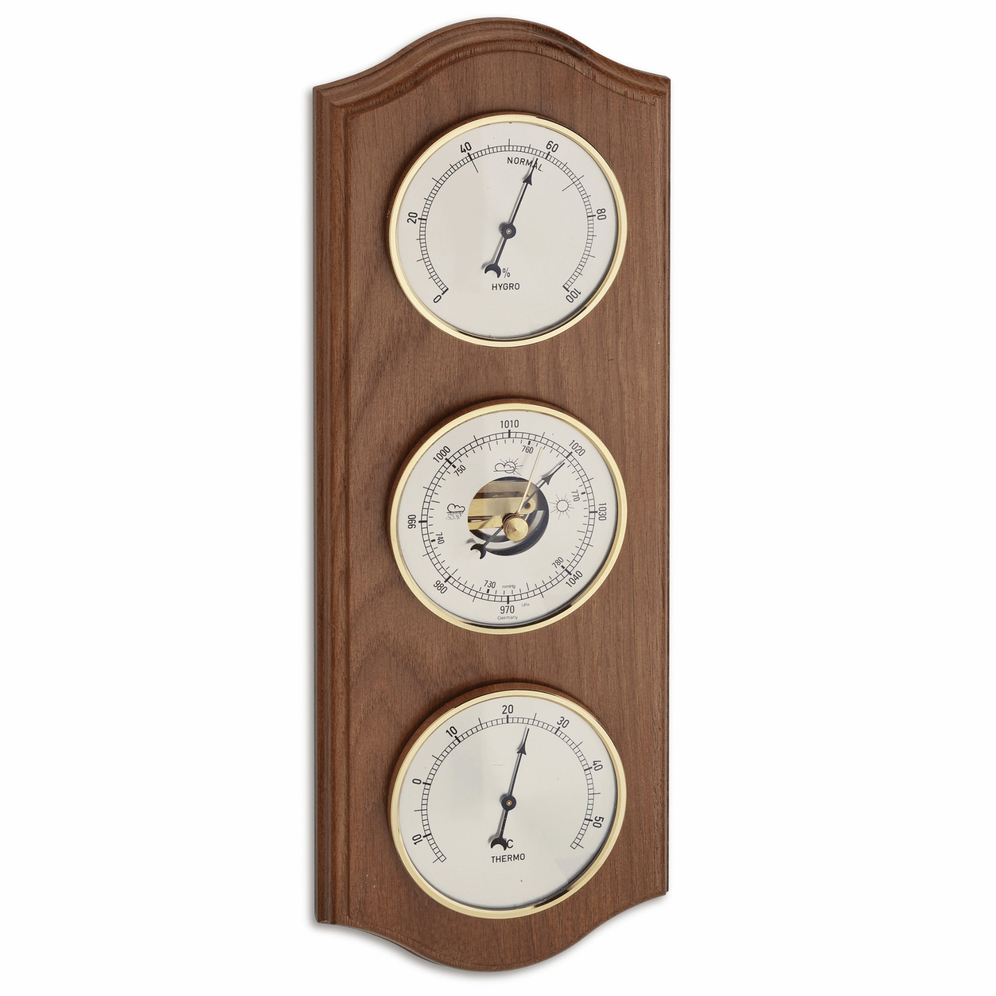 TFA Germany ASPEN Wooden Weather Station, Open-Face, 34cm - Clocks Central 