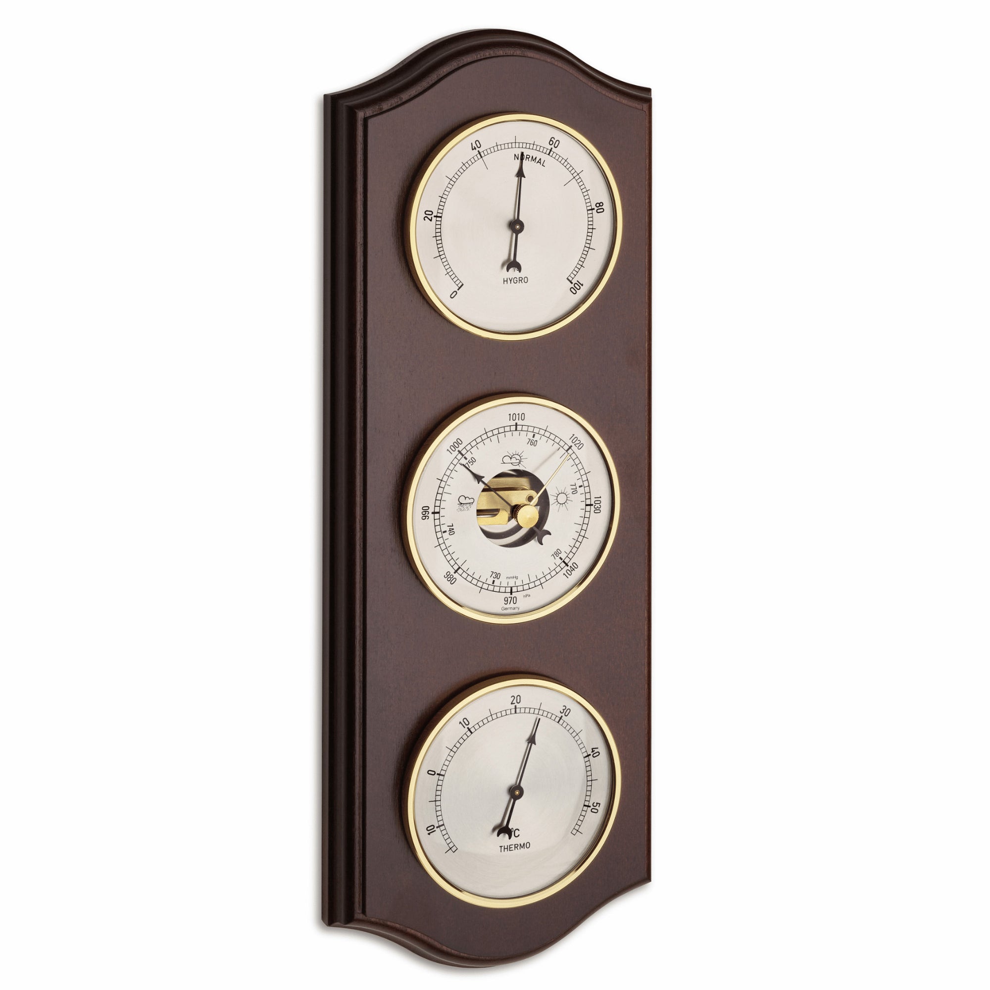 TFA Germany ASPEN Wooden Weather Station, Open-Face, 34cm - Clocks Central 
