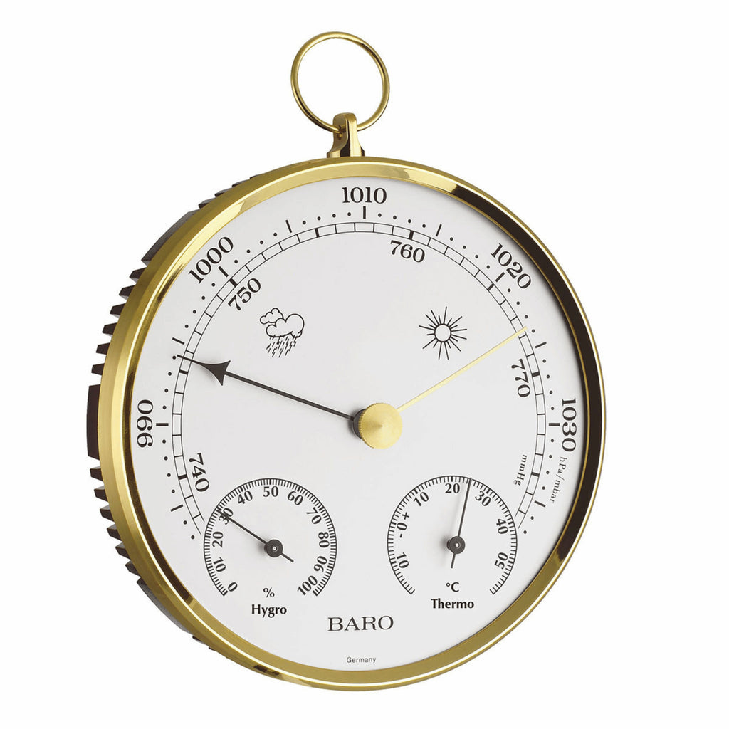 TFA Germany FRANZ Analogue Weather Station with Metal Ring, 15cm - Clocks Central 