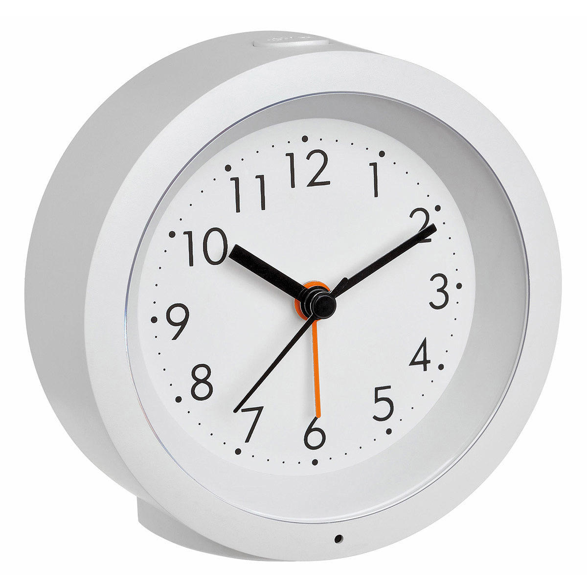 TFA Germany GIGI Round Silent Sweep Alarm Clock, 11cm - Clocks Central 