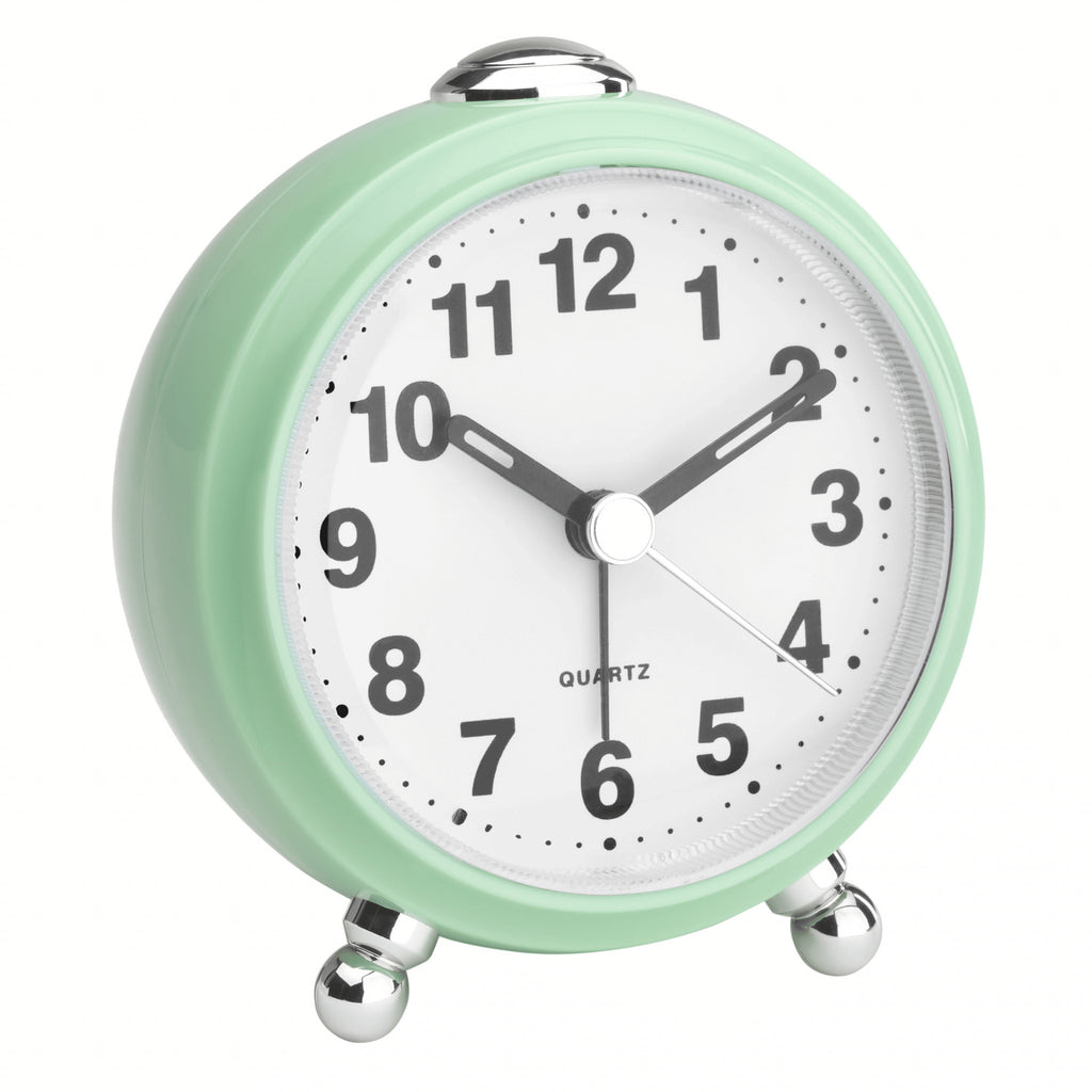 TFA Germany JULIENNE Silent Sweep Retro Alarm Clock, 10cm - Clocks Central 