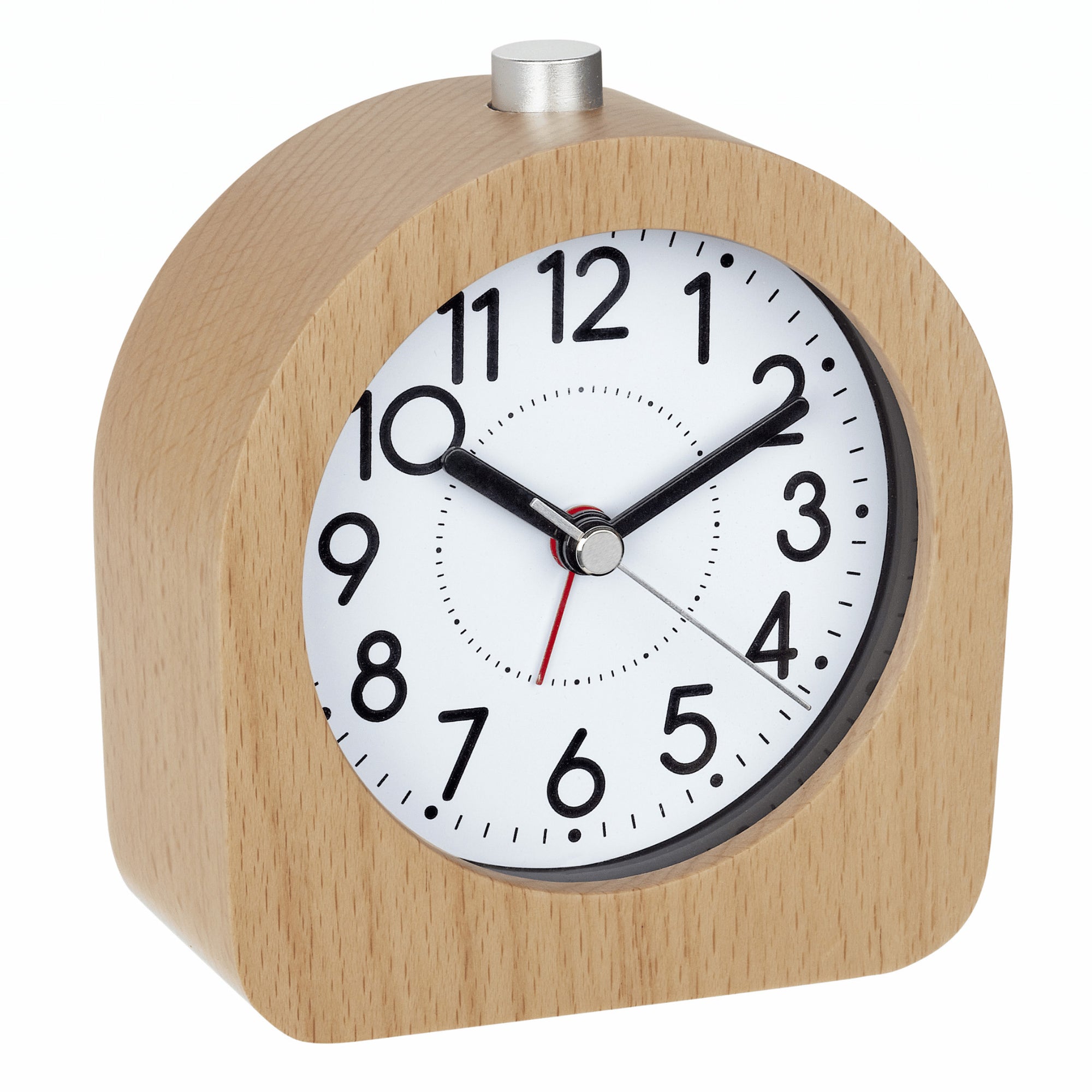 TFA Germany WREN Wood Frame Alarm Clock, 11cm - Clocks Central 