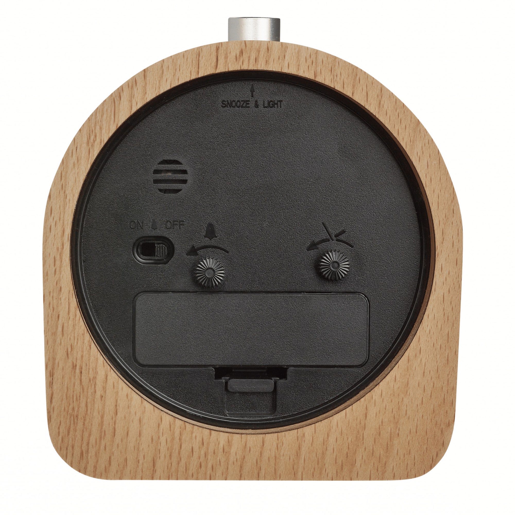 TFA Germany WREN Wood Frame Alarm Clock, 11cm - Clocks Central 