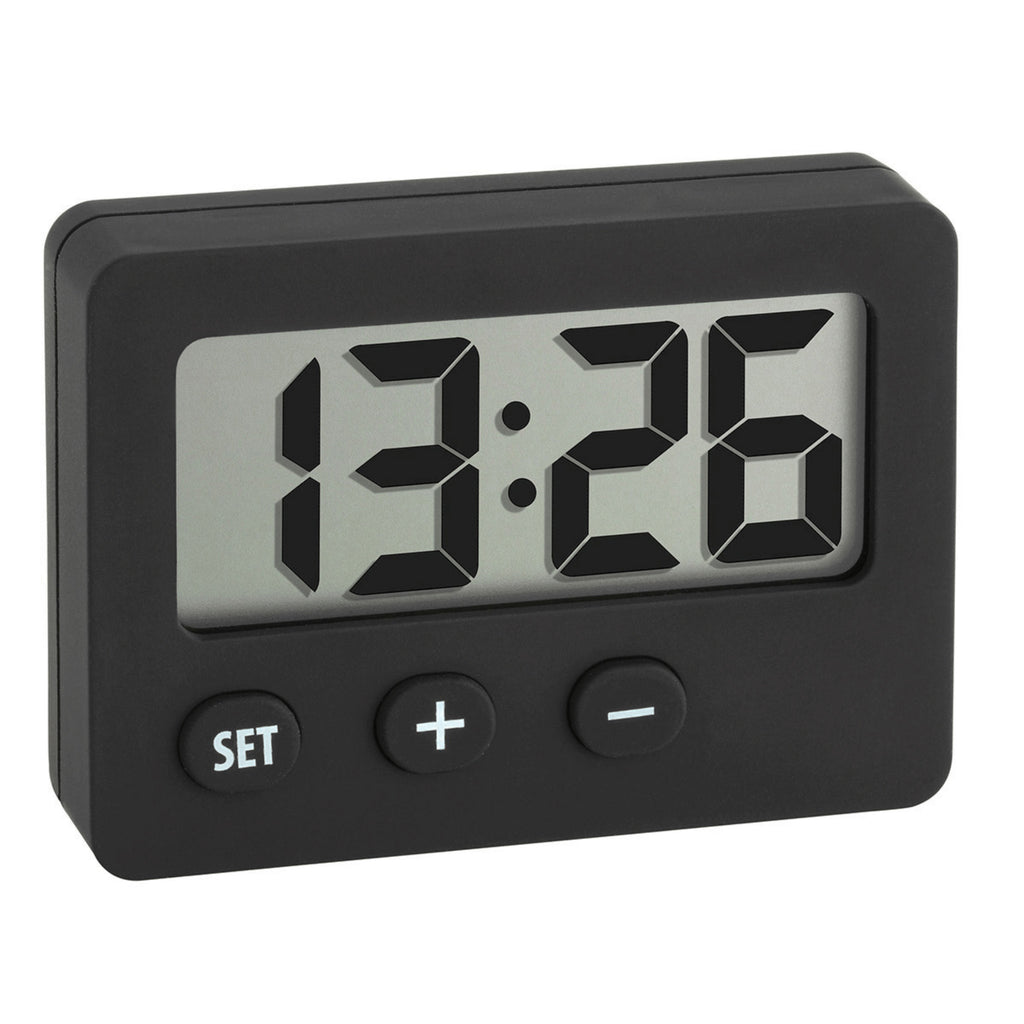 TFA Germany Rubber Coated Digital Clock with magnet, 6cm - Clocks Central 