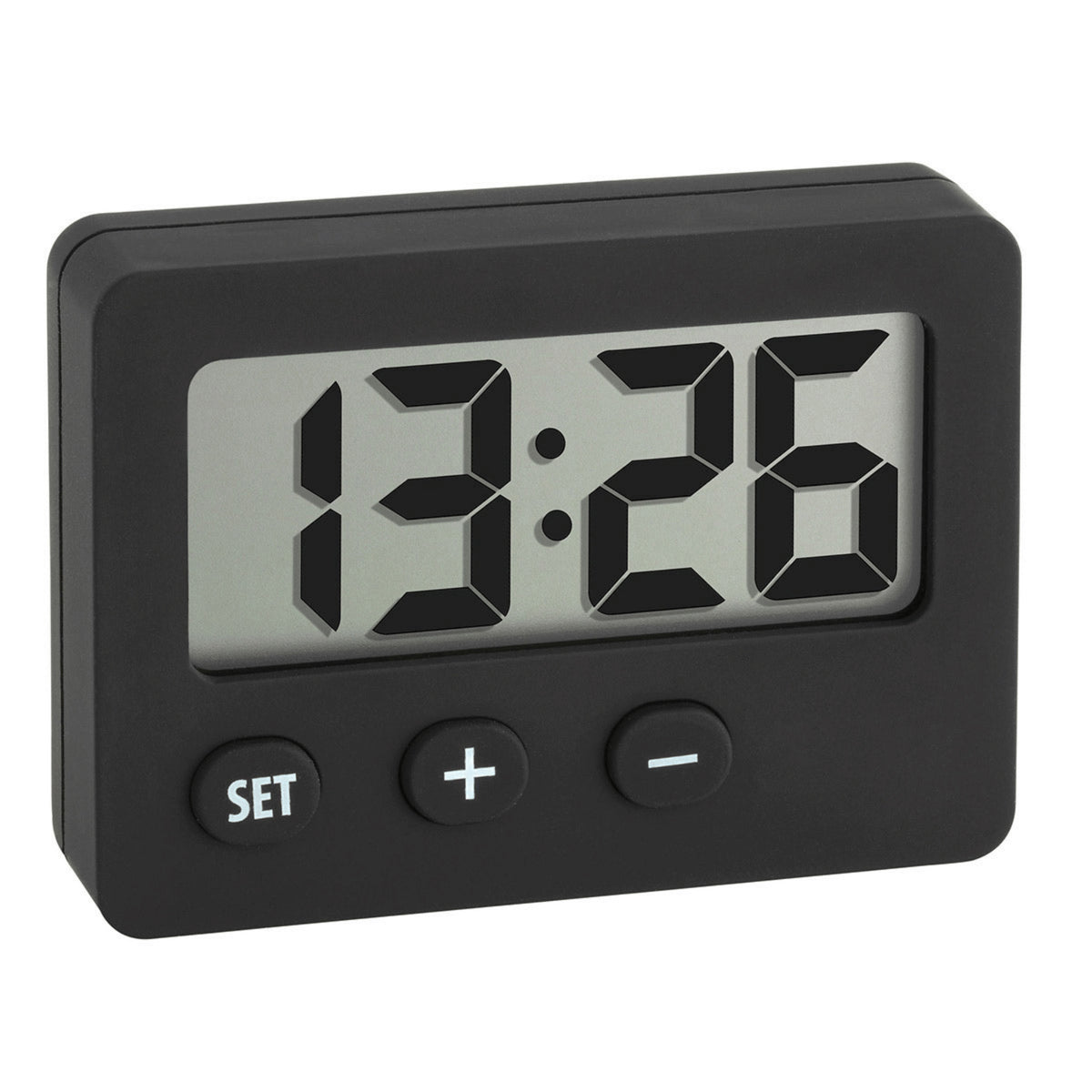 TFA Germany Rubber Coated Digital Clock with magnet, 6cm – Clocks Central