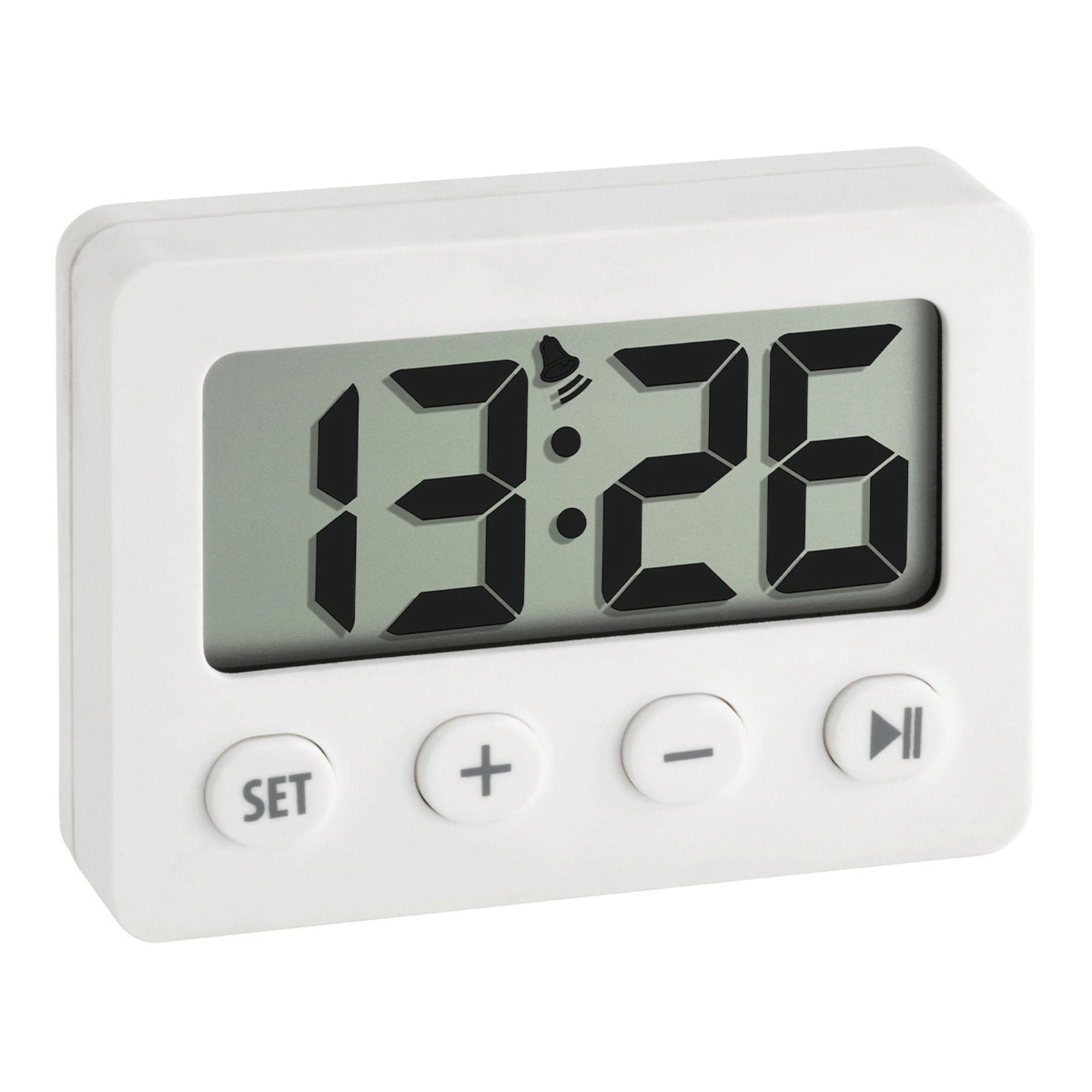 TFA Germany Digital Alarm Clock with Timer & Stopwatch, 6cm