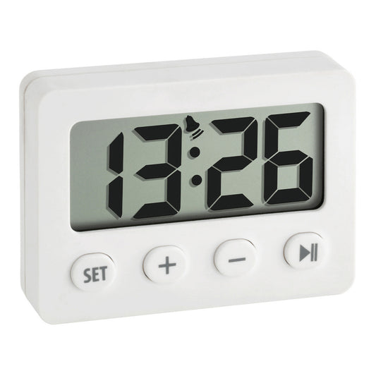 TFA Germany Digital Alarm Clock with Timer & Stopwatch, 6cm