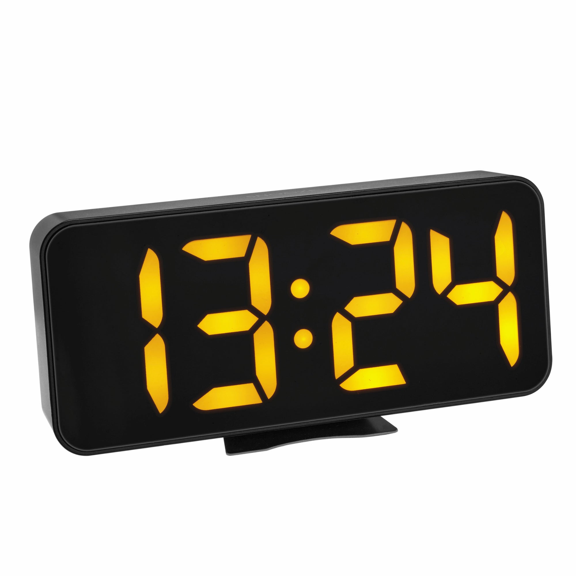 TFA Germany Large Orange LED Digital Alarm Clock with Thermometer, 18cm - Clocks Central 