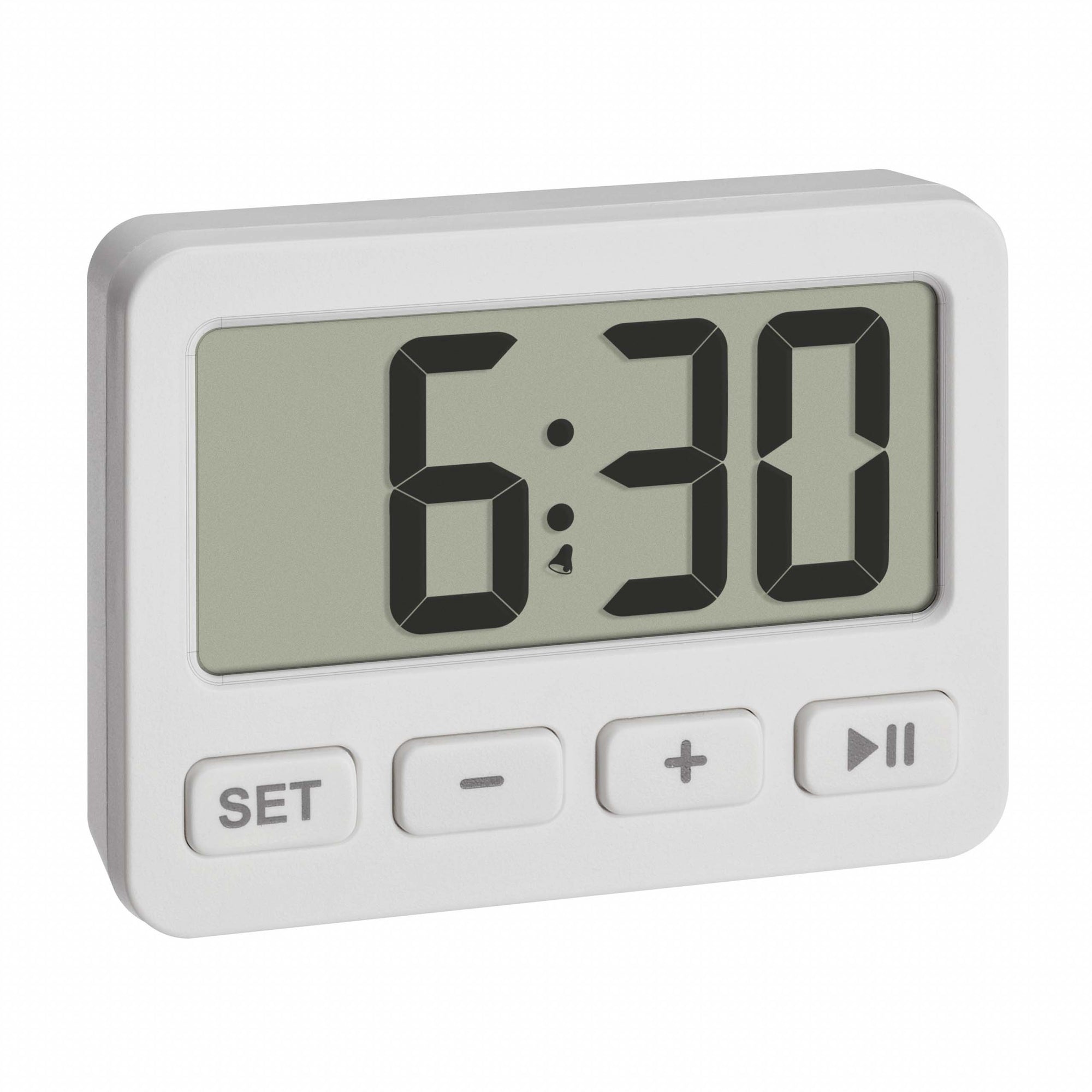 TFA Germany ISAAC Digital Alarm Clock with Timer and Stopwatch, 6cm