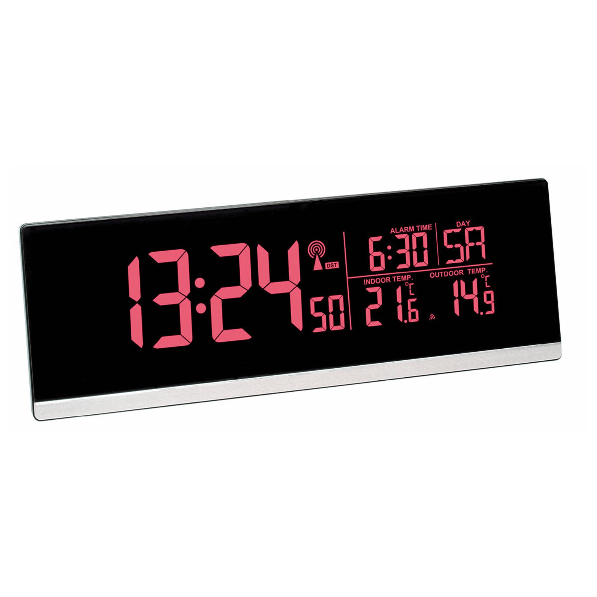 TFA Germany MORITZ Alarm Clock with Multicolour Change and Outdoor Temperature, 22cm - Clocks Central 