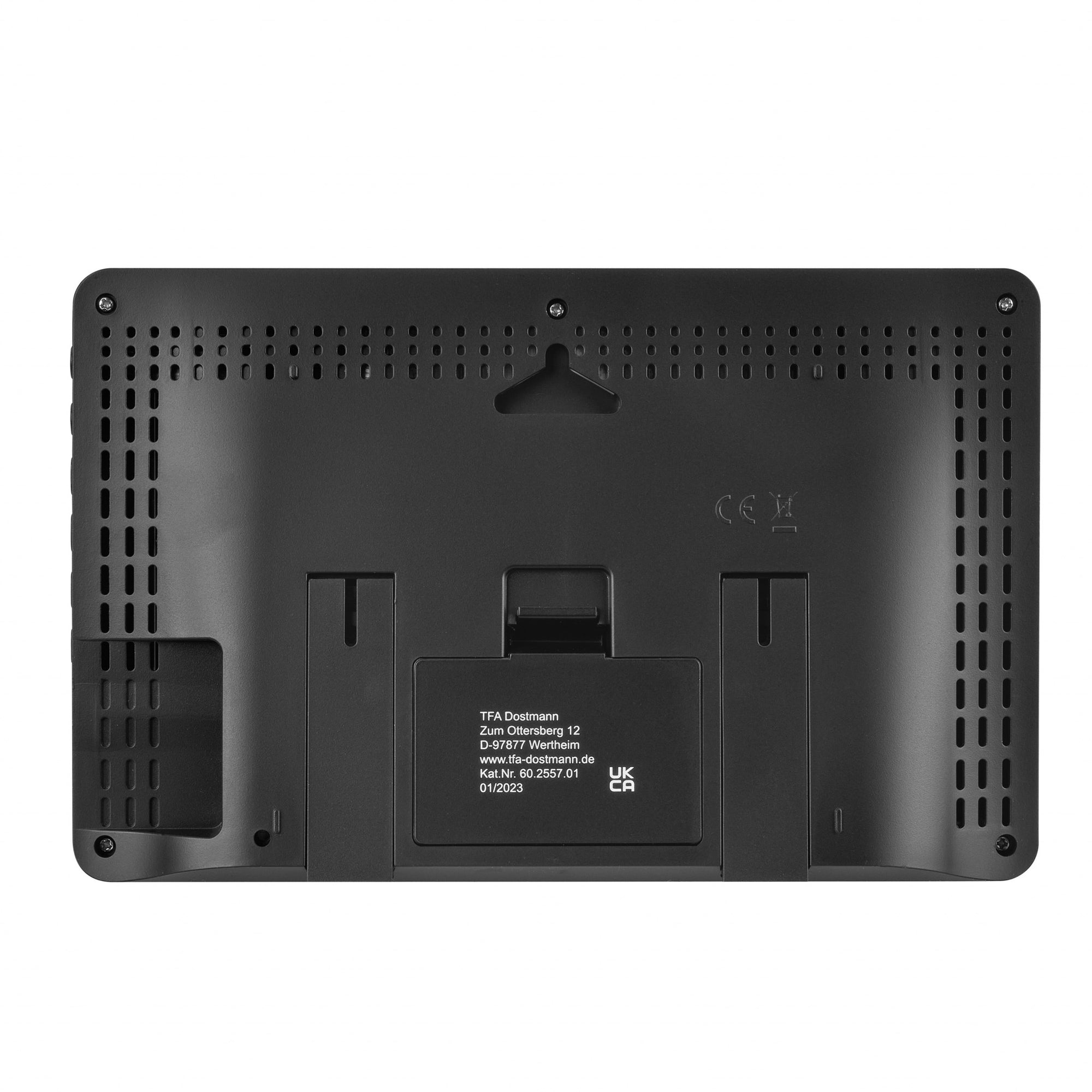 TFA Germany RALF Digital Alarm Wall Clock with Room Climate, 21cm - Clocks Central 
