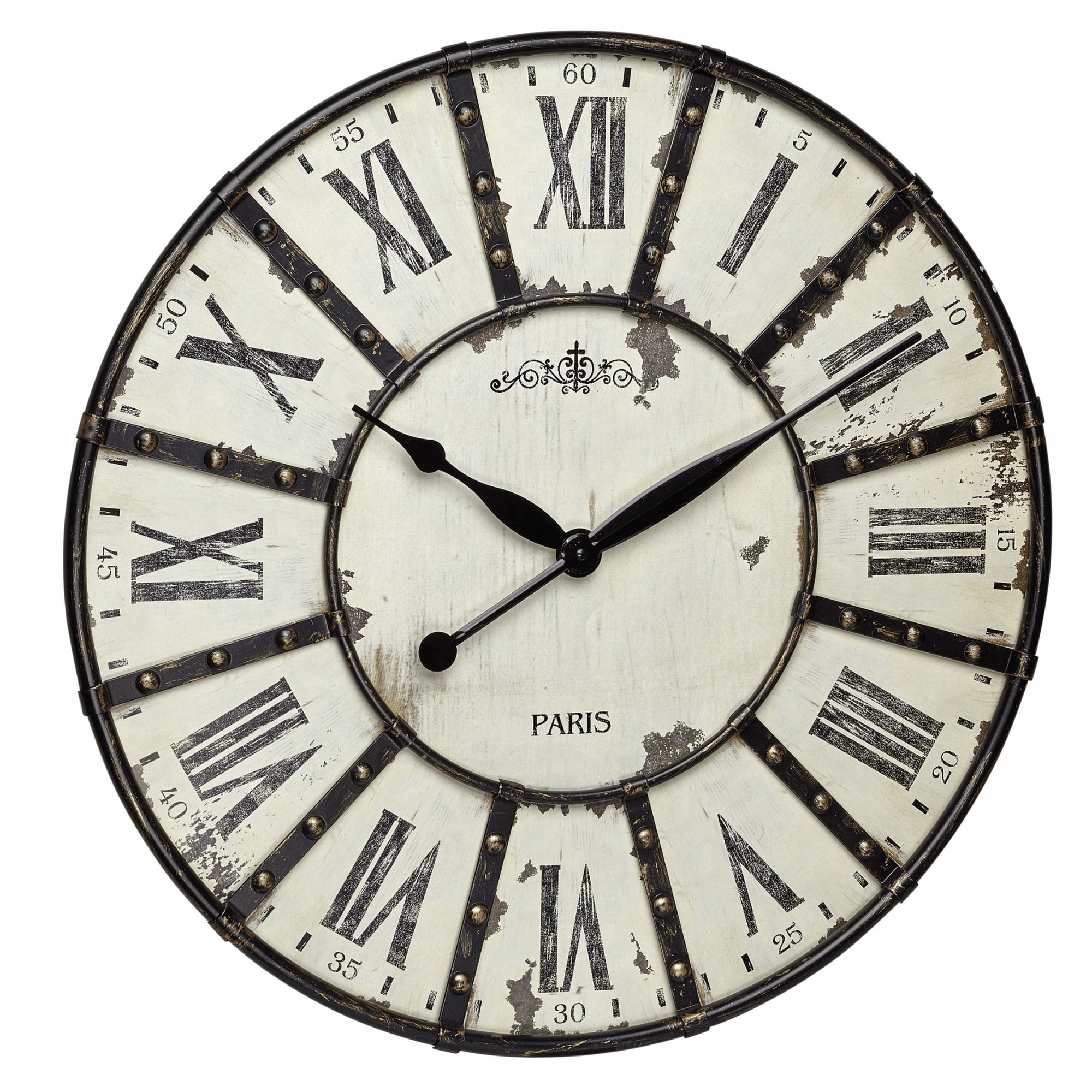 TFA Germany Paris XXL Vintage Wall Clock, 57cm - Clocks Central 