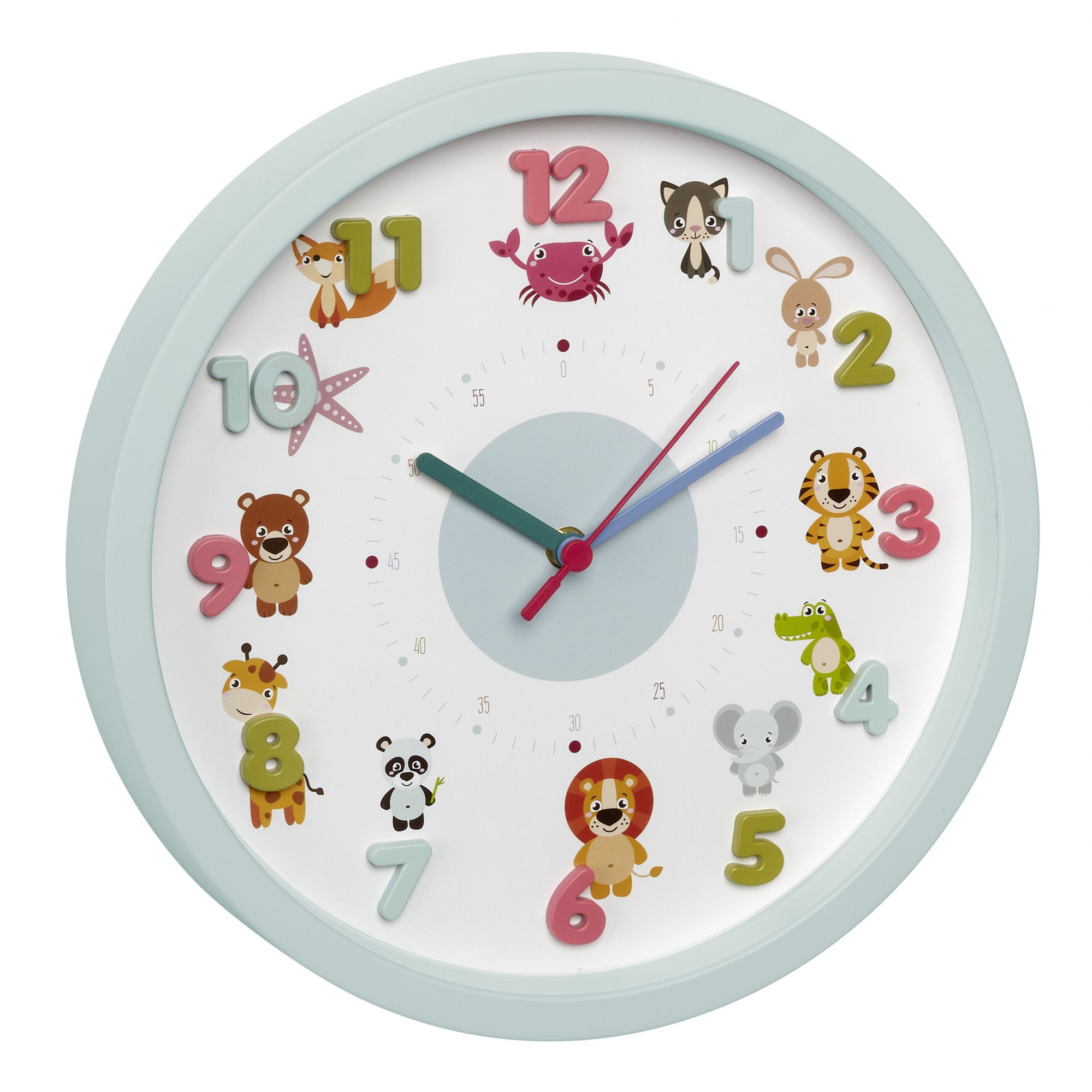 TFA Germany Children’s Little Animals/Little Monsters Wall Clock, 31cm - Clocks Central 