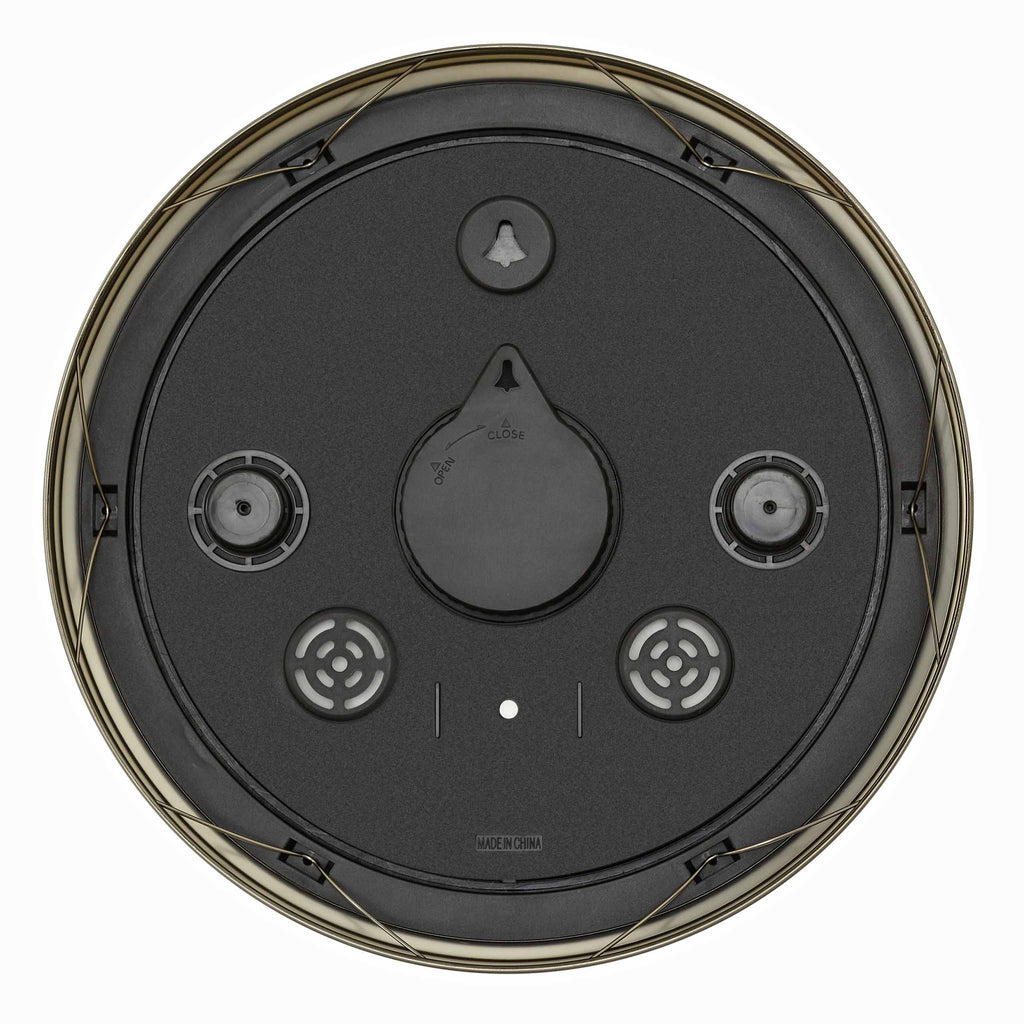 TFA Germany NED Brass Metal Wall Clock, 38cm