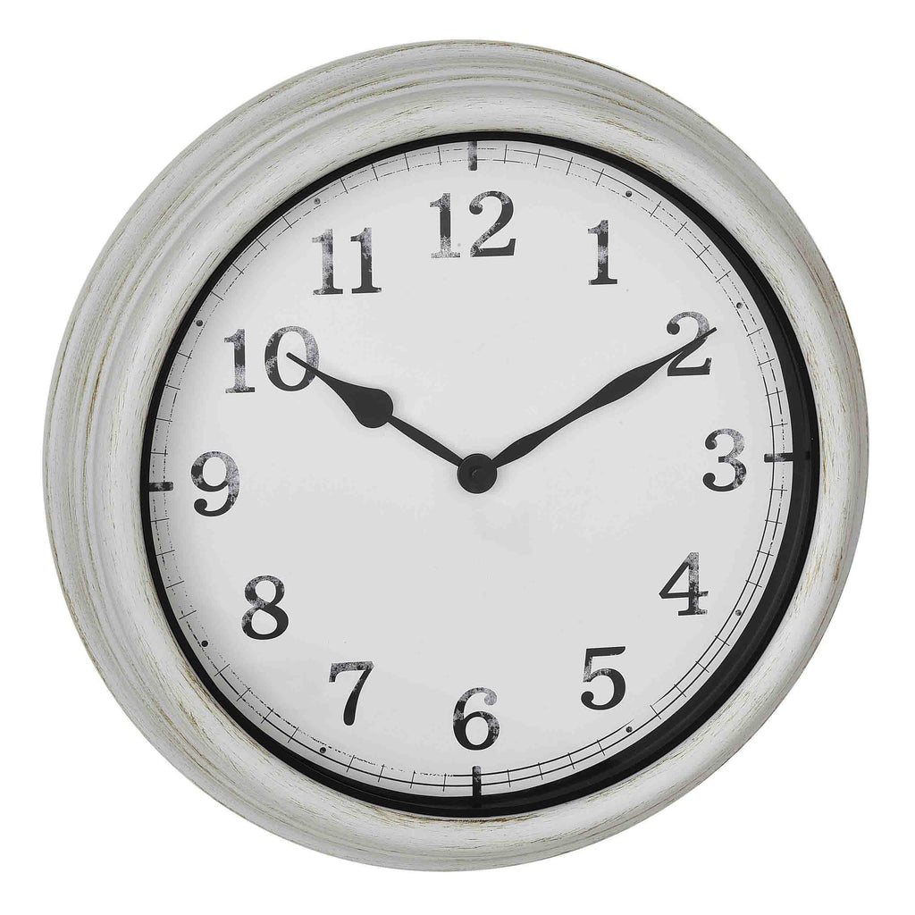 TFA Germany NED White Metal Wall Clock, 38cm