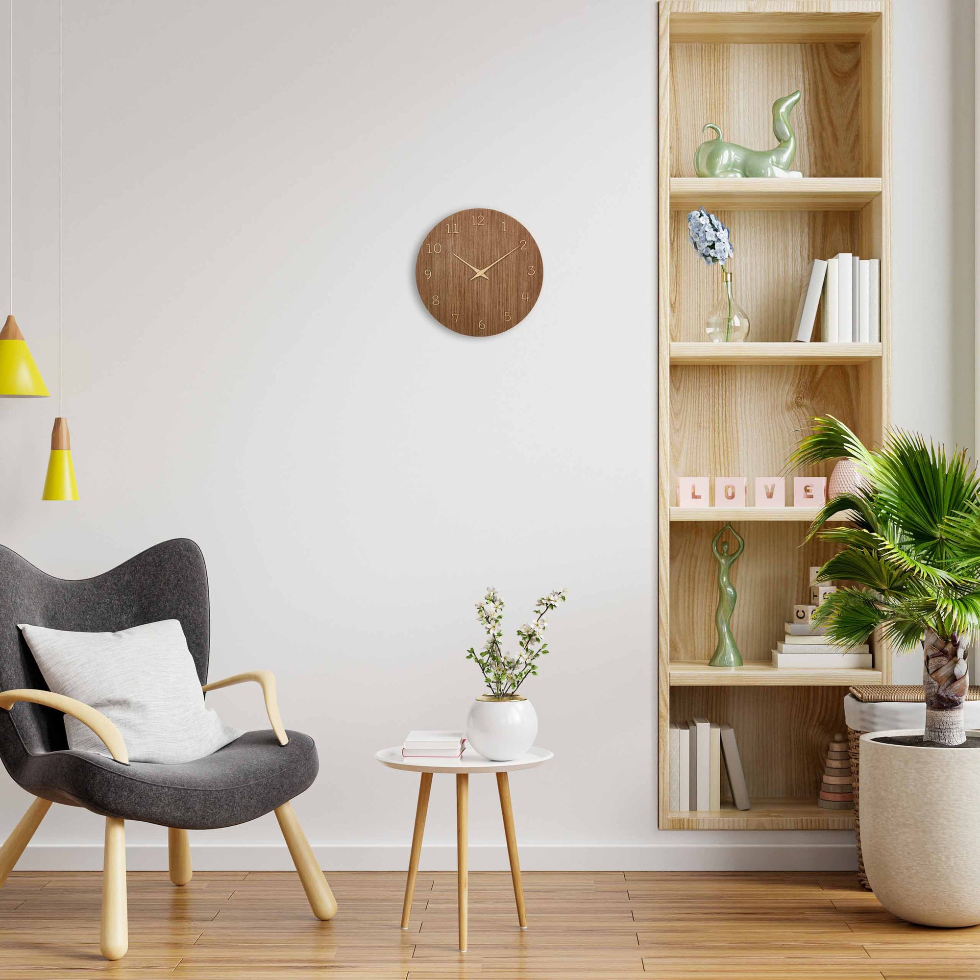 TFA Germany ORSON Wooden Wall Clock, 30cm