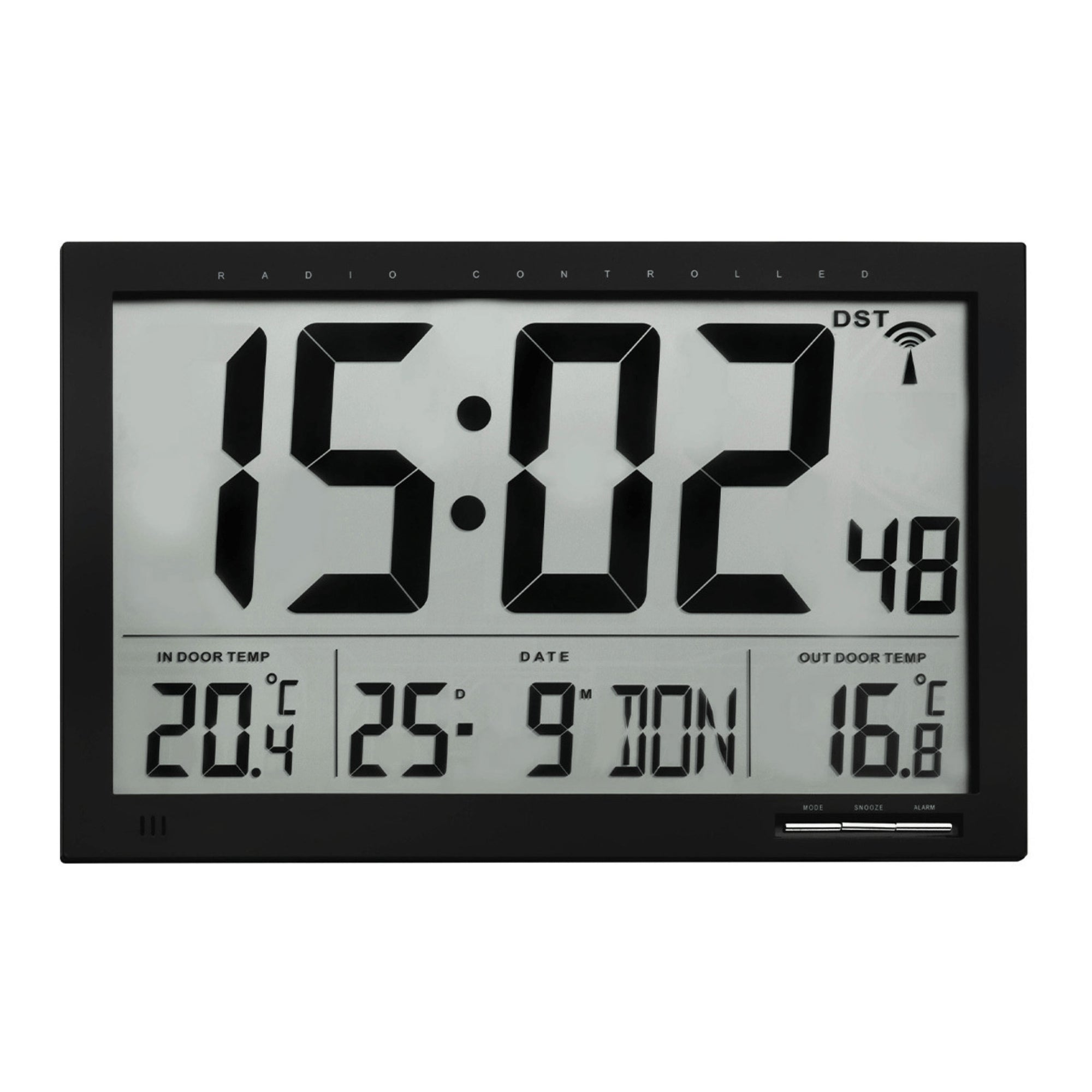 TFA Germany XL Temperature Digital Wall/Desk Clock, 37cm - Clocks Central 