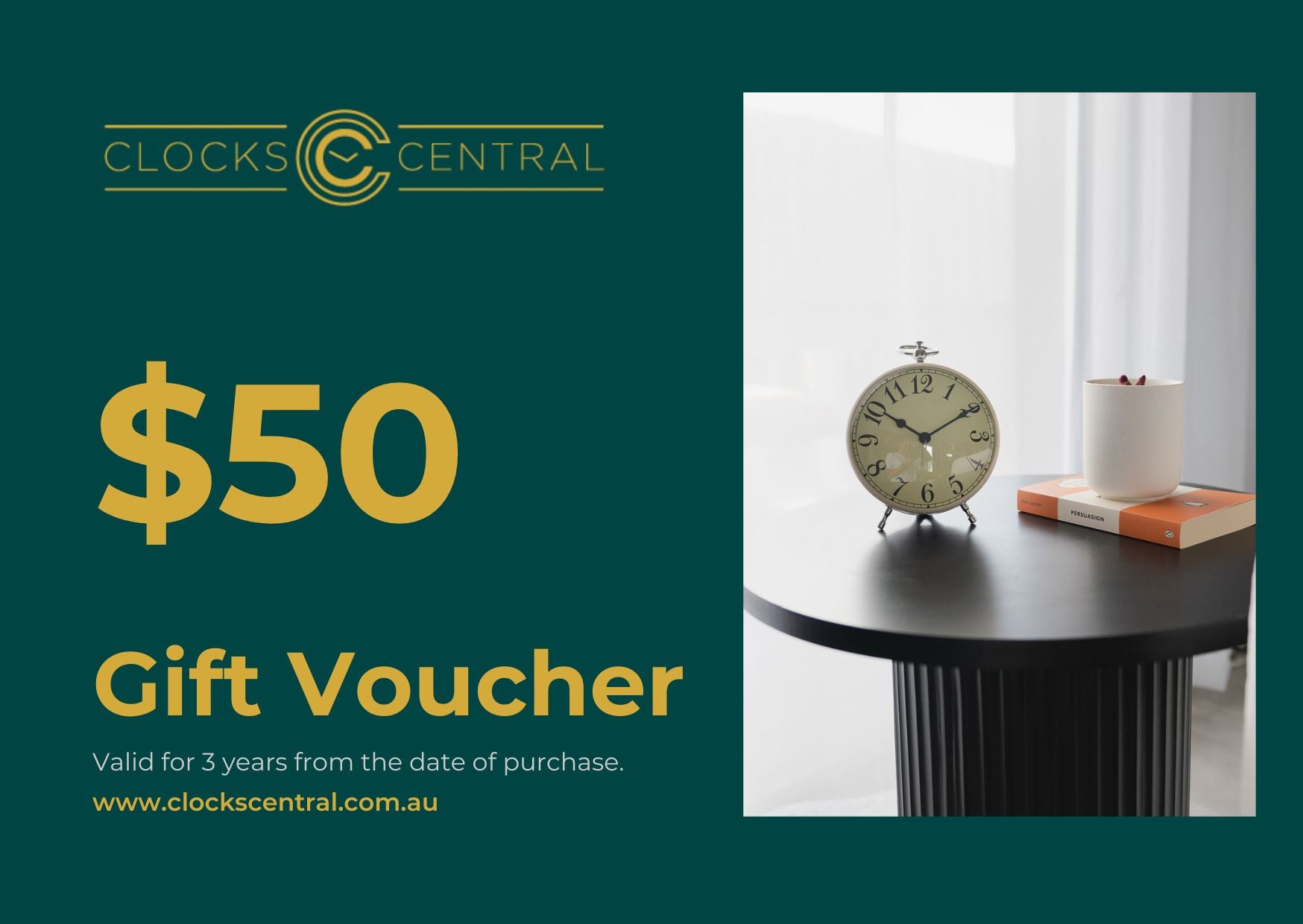 Clocks Central Gift Voucher - Clocks Central 