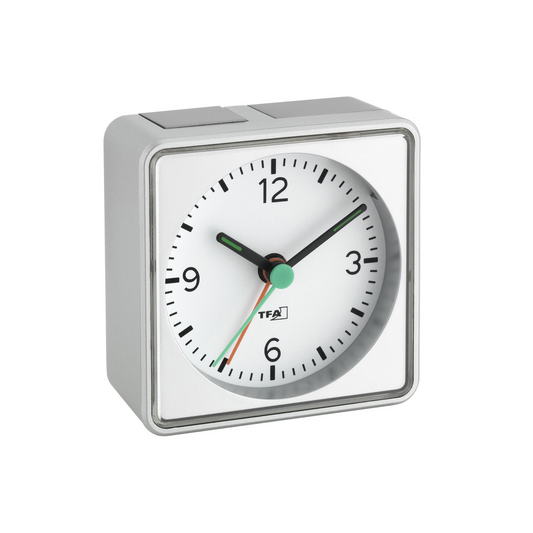 TFA Germany Analogue PUSH Silent Sweep Alarm Clock